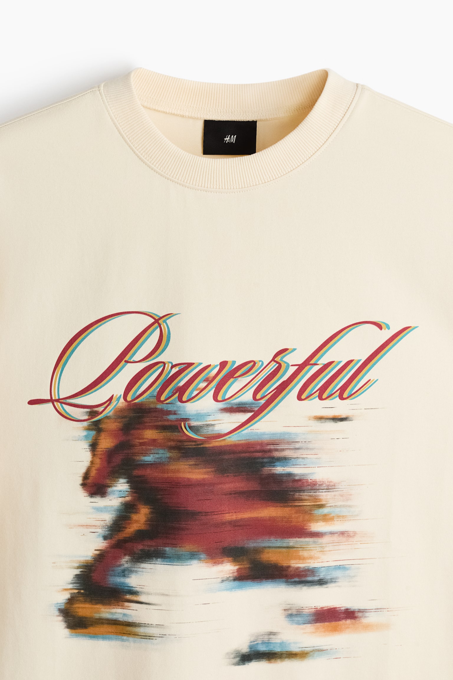 Loose Fit Printed T-shirt - Light beige/Powerful/Black/Powerful/Red/Always powerful/Purple/Unity - 2