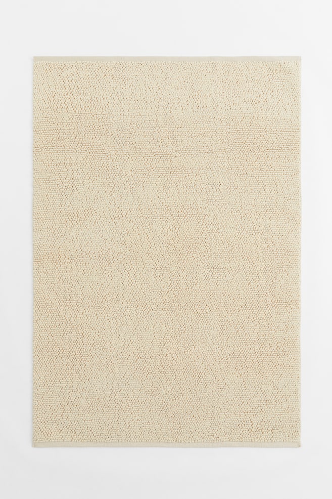 Textured-weave wool-blend rug - Light beige - 5