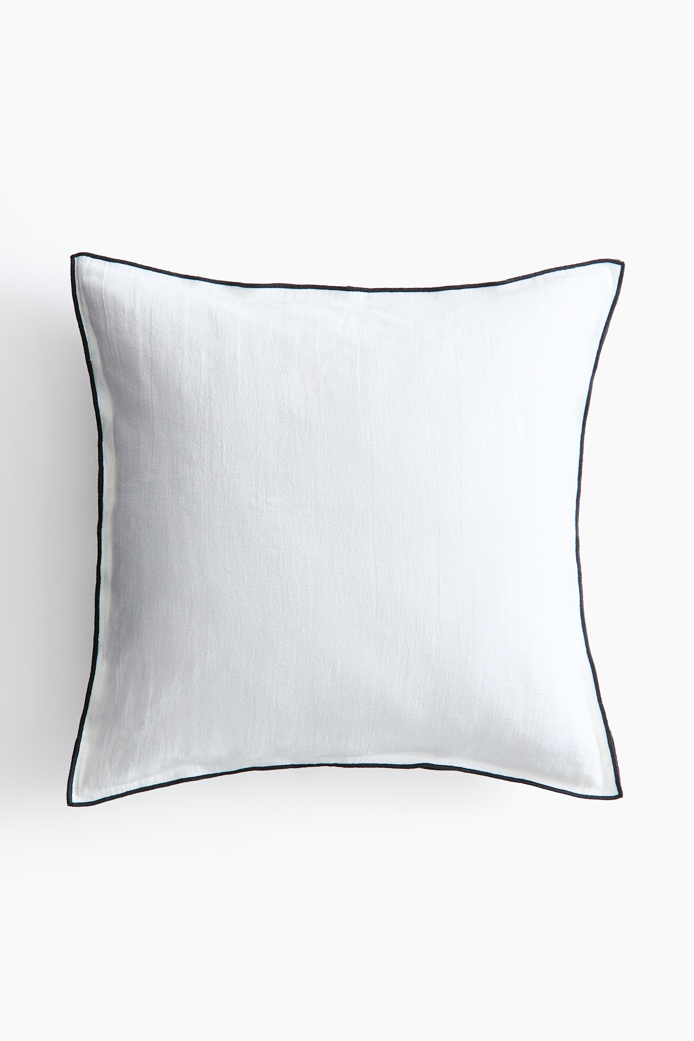 Linen-Blend Cushion Cover - White