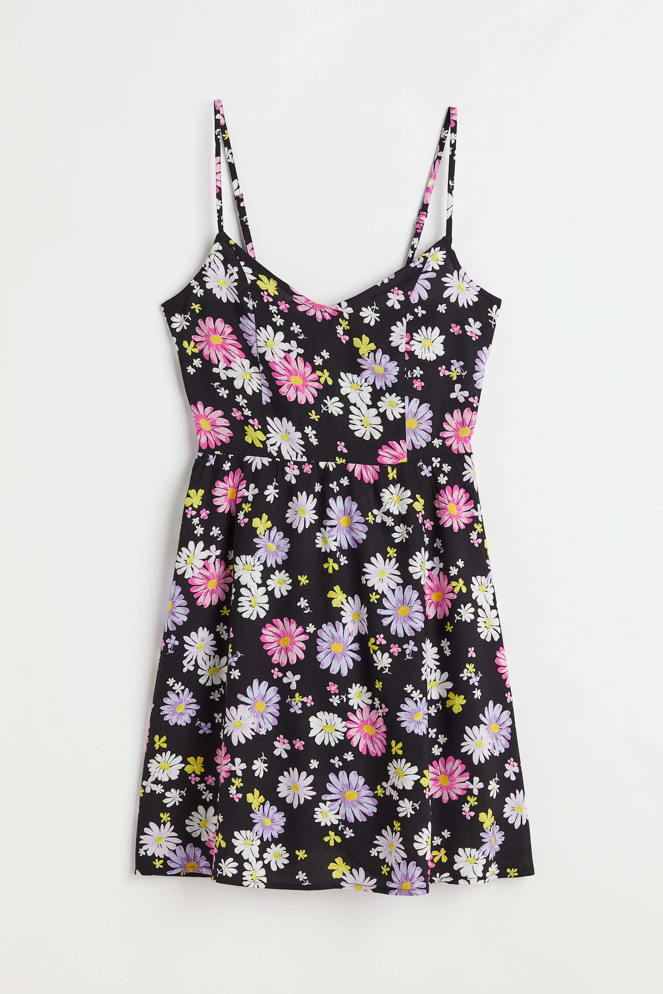 View larger image: Short dress - Black/Floral - Ladies | H&M 1