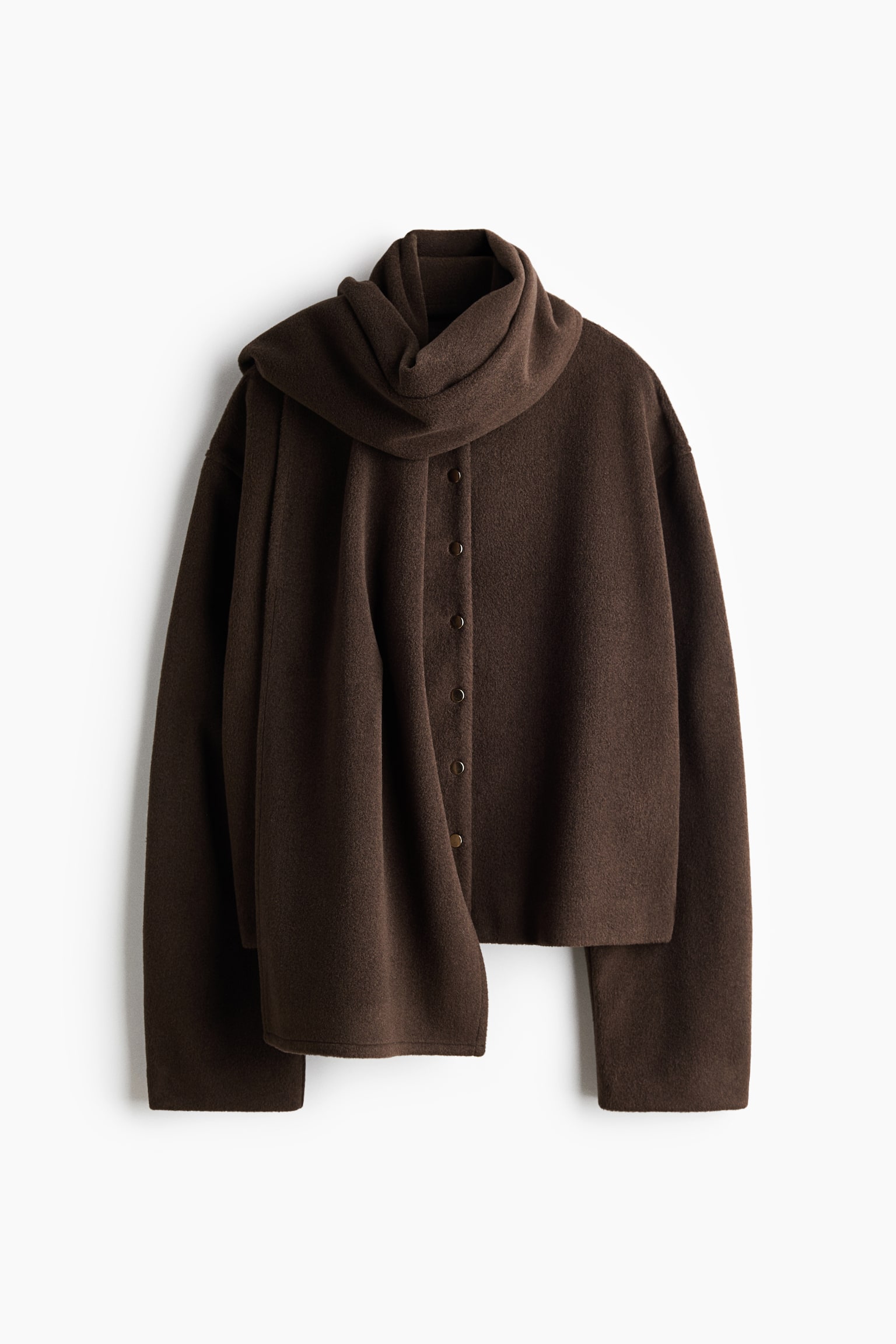 Женская куртка H&M Scarf-Detail, цвет: Коричневый — фото 1