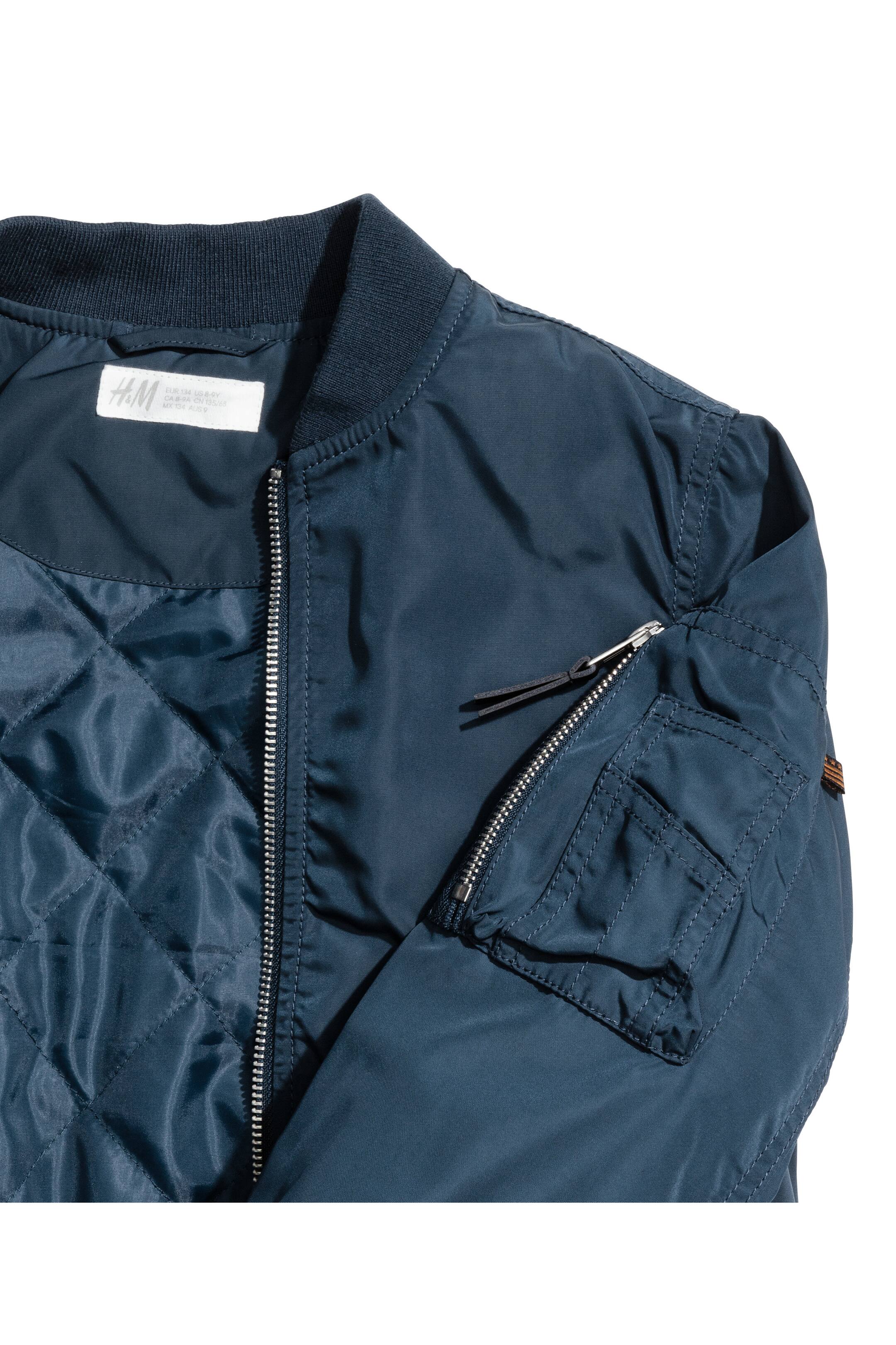 View larger image: Padded bomber jacket - Dark blue - Kids | H&M GB 1