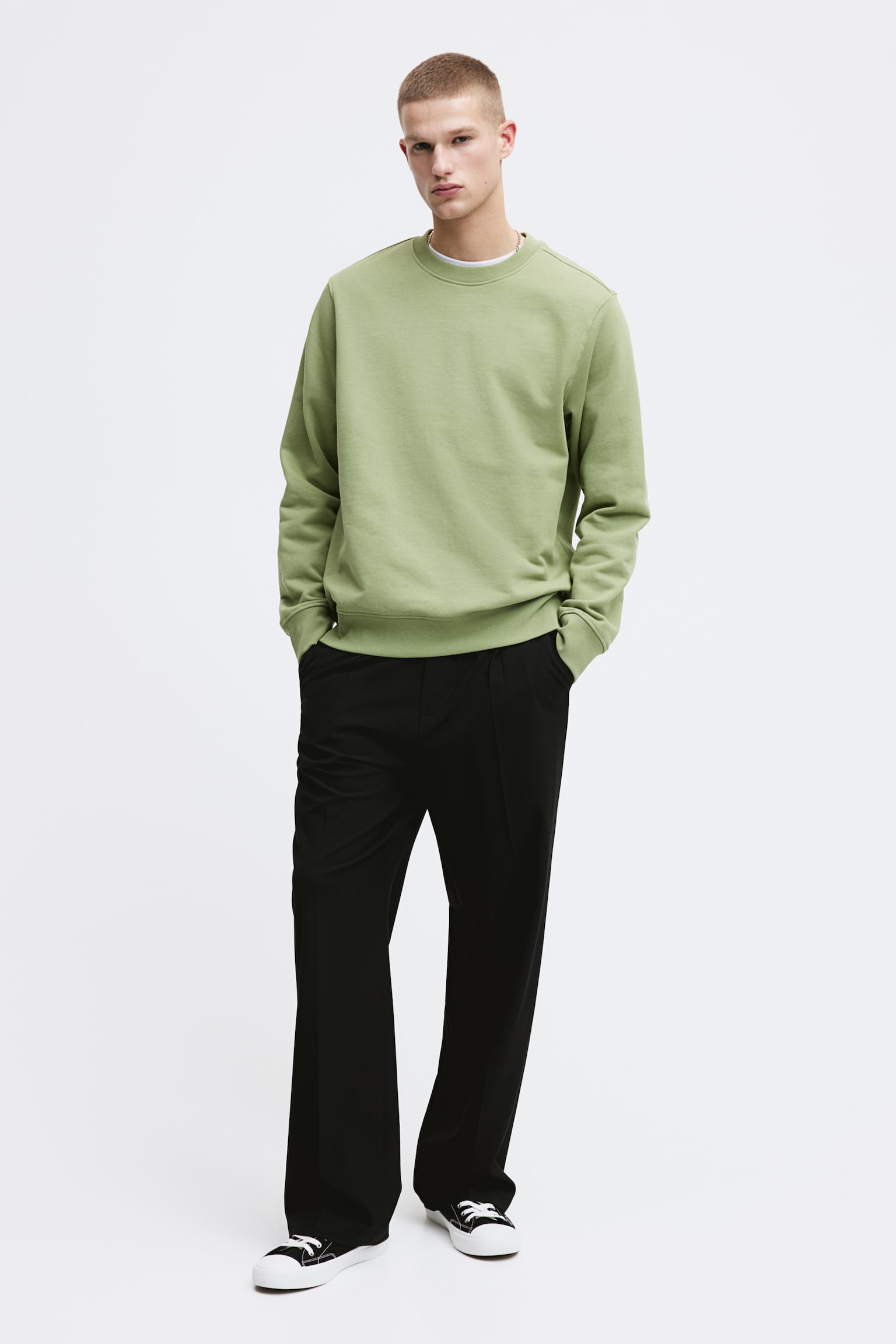 Regular Fit Sweater - Green/White/Black/Beige - 3