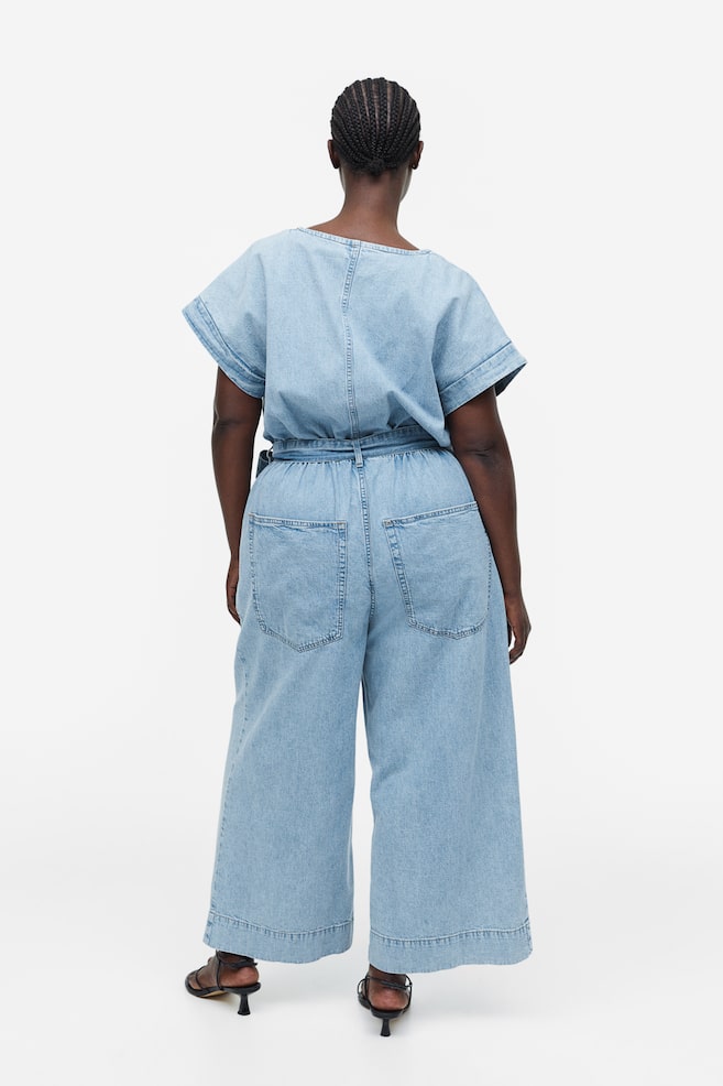 H&M+ Denim jumpsuit - Light denim blue/Black - 6