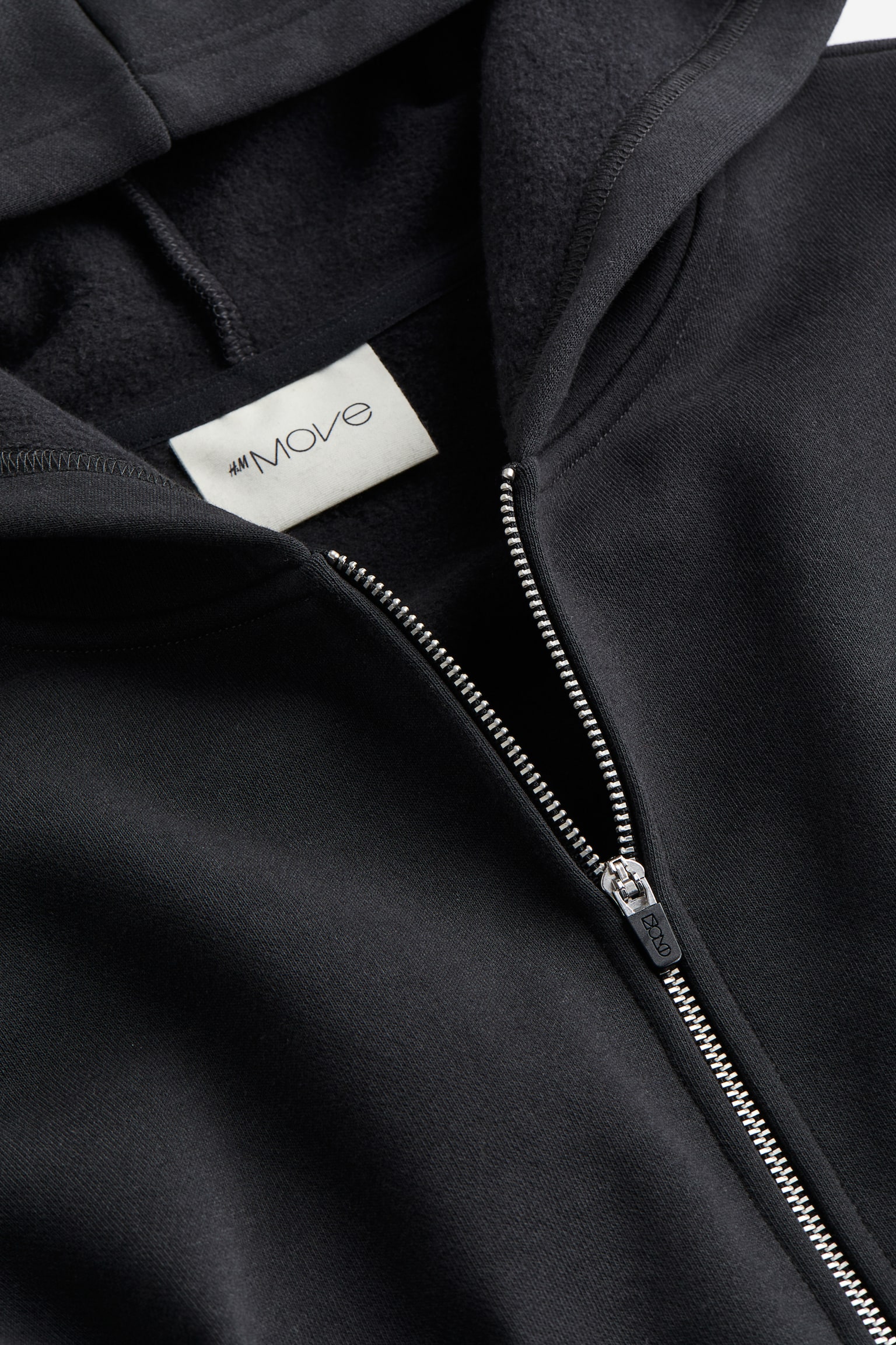 Zip Up Activewear Hoodie - Black/Light beige/White/Mole/Light grey marle - 5