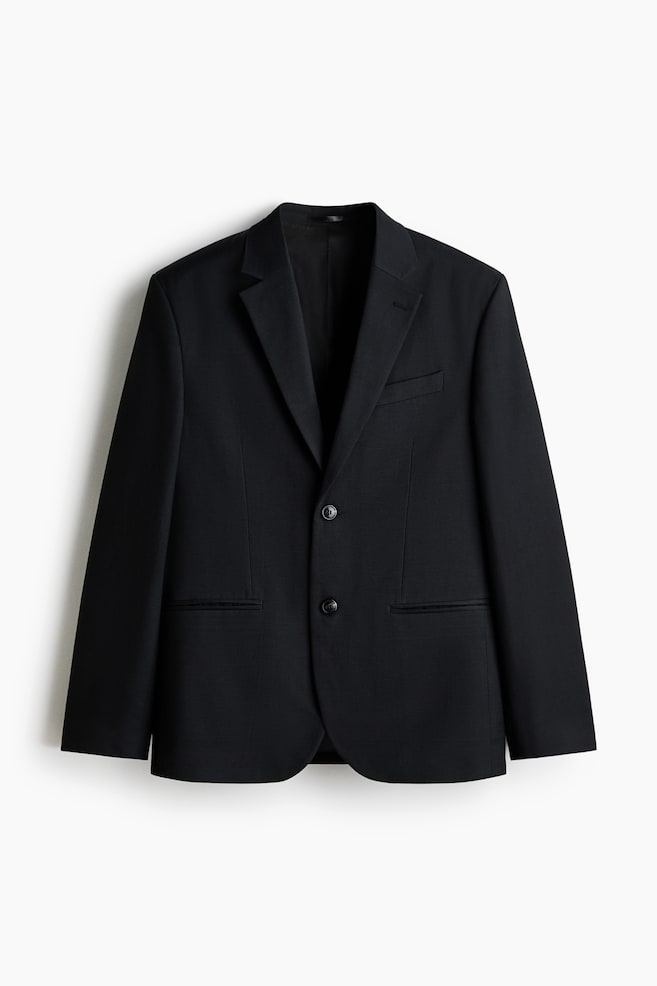 Regular Fit Single-breasted jacket - Black/Khaki green - 1