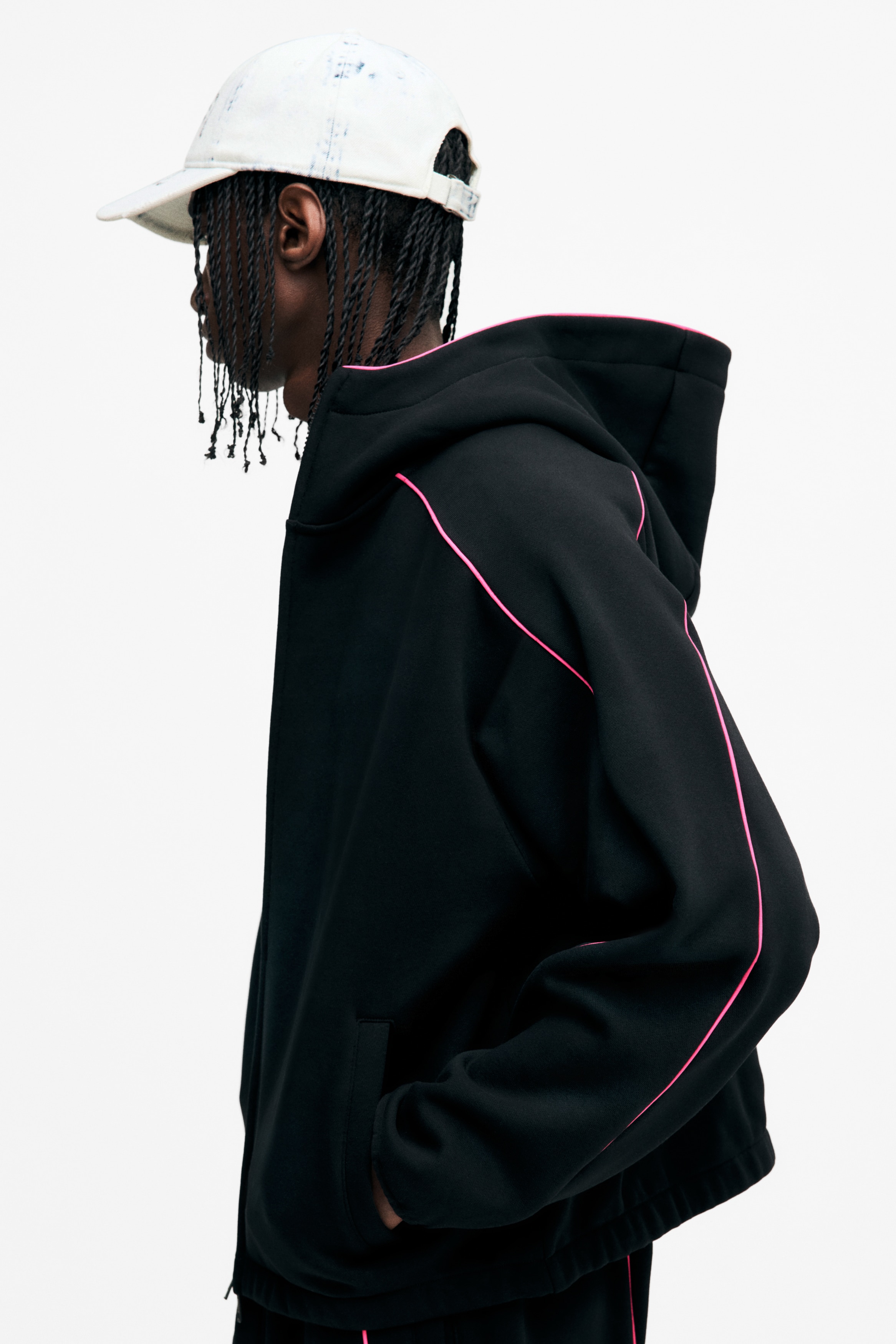 hia_　1207 Men's Light gray melange Loose-Fit Hooded Jacket | H&M CA