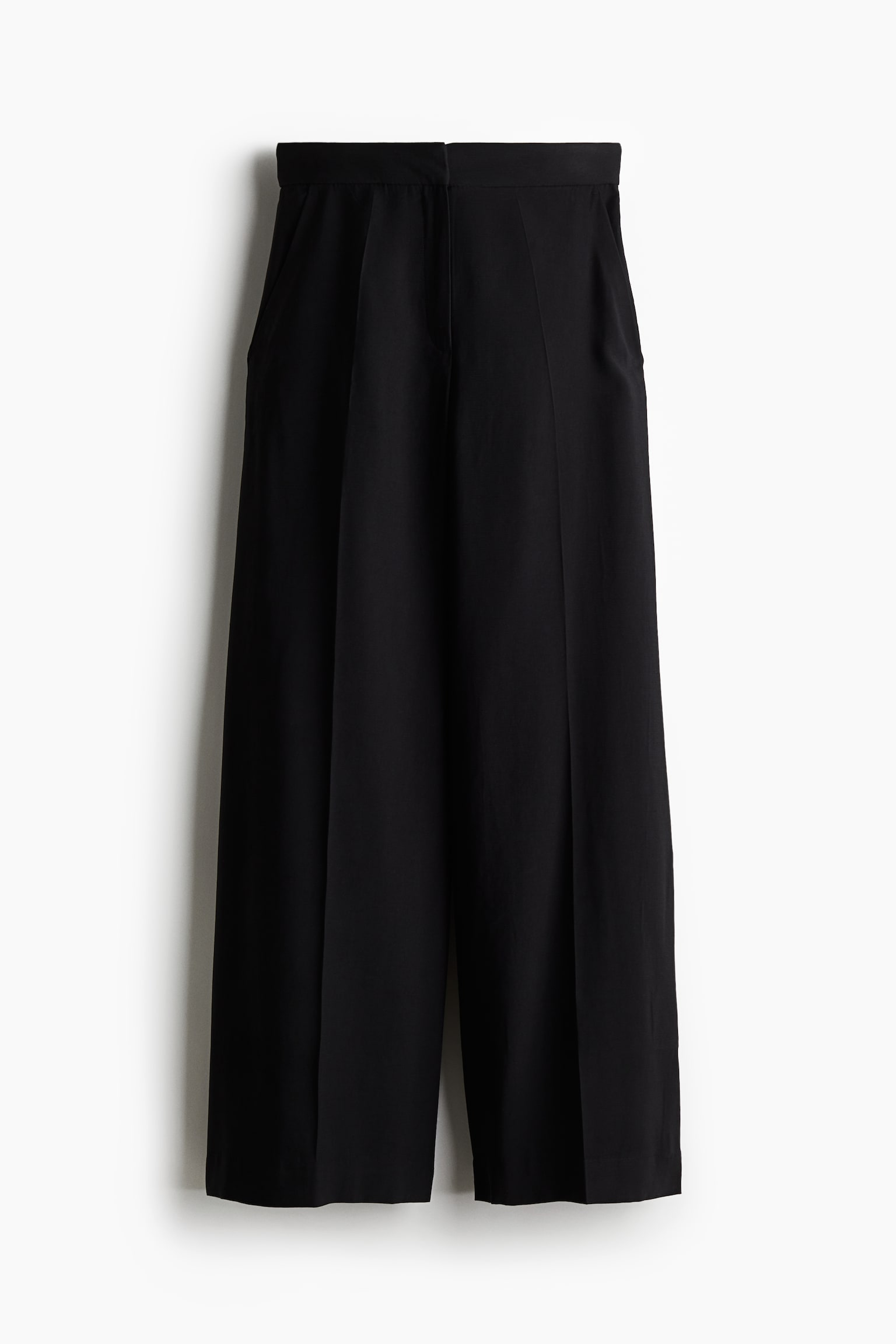 Женские брюки H&M Wide-Leg, цвет: Чёрный — фото 1