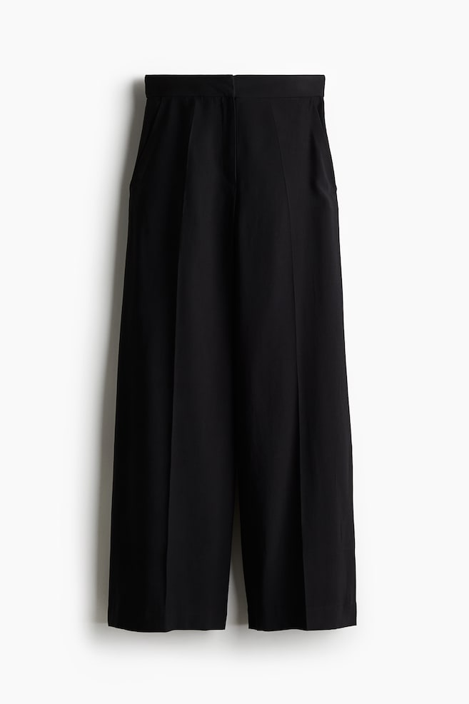 Wide-Leg Pants - Black - 1