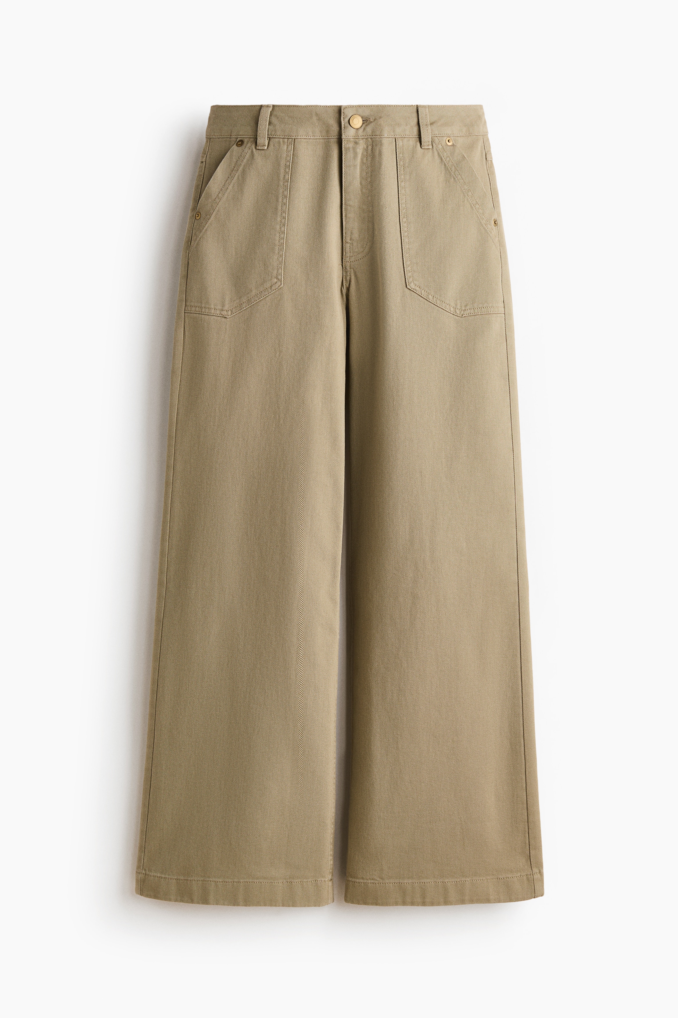 Wide-Leg Twill Pants from H&M - $24.99