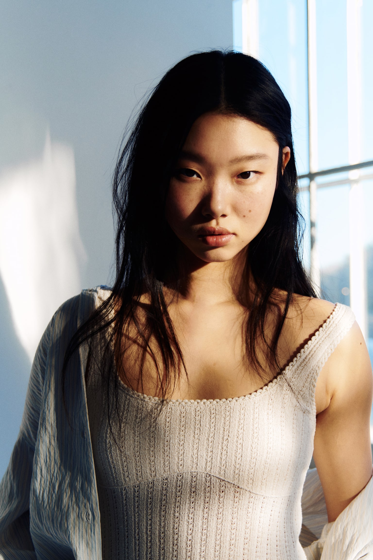 Haut en tricot pointelle - Crème - 4