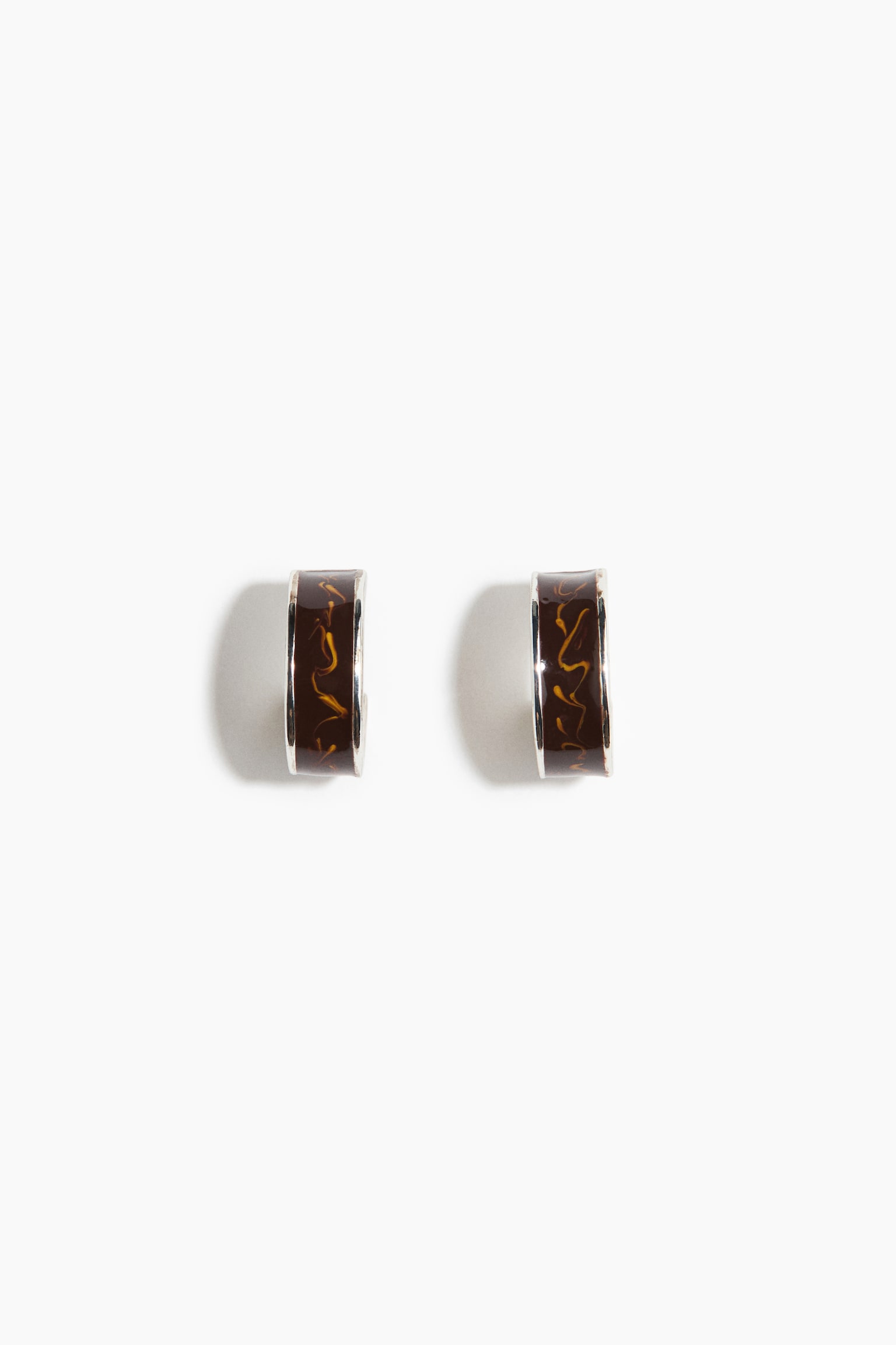 Hoop earrings - Dark brown