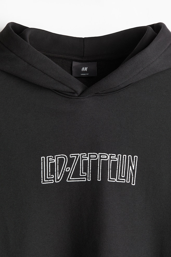 Loose Fit Hoodie-Black/Led Zeppelin - 3