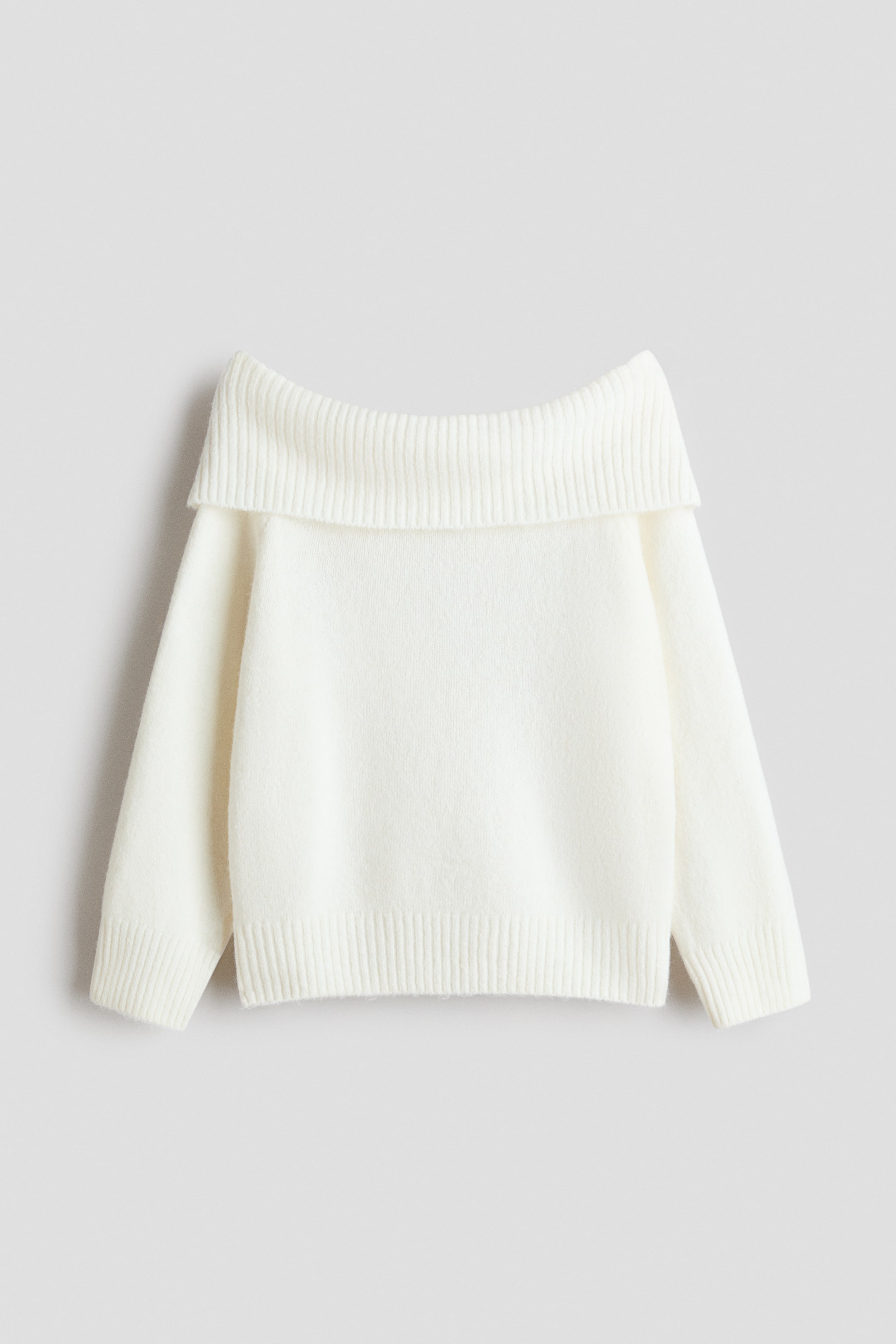 View larger image: Off-the-shoulder jumper - White - Kids | H&M GB 1