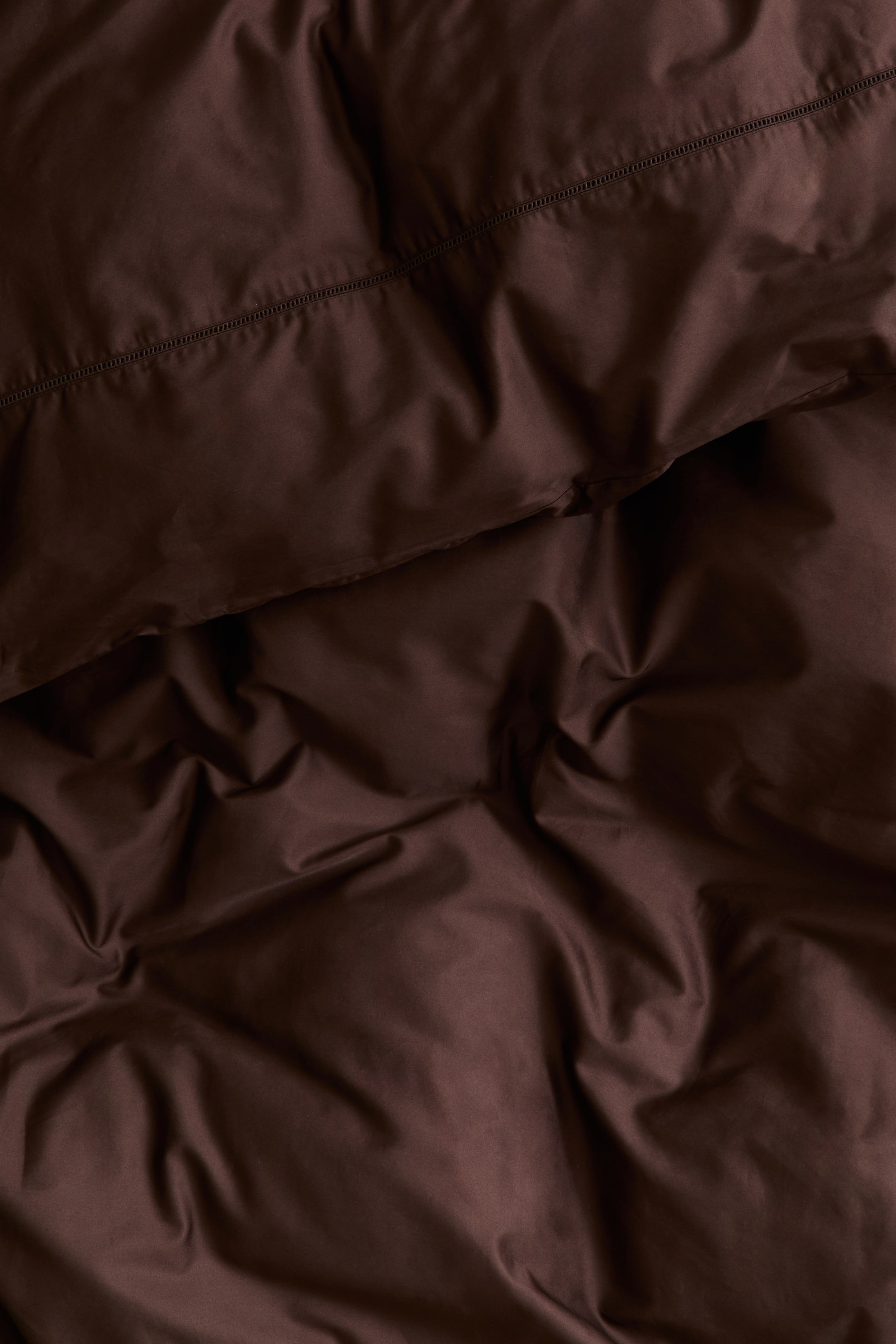 View larger image: Egyptian Cotton King/Queen Duvet Cover Set - Dark brown - Home All | H&M US 4