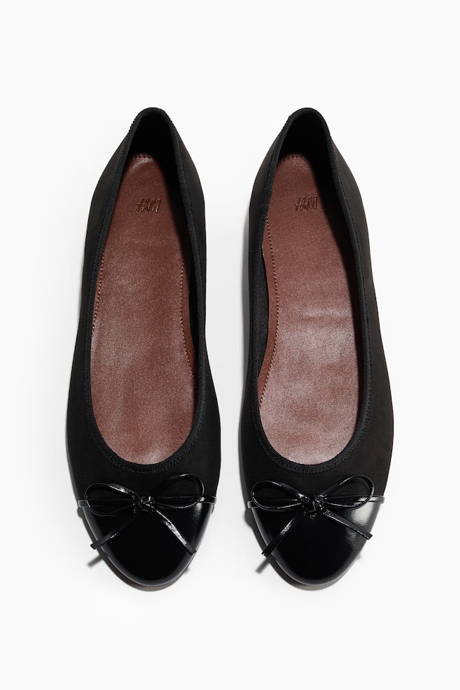Ballet flats - Black/Beige - 1