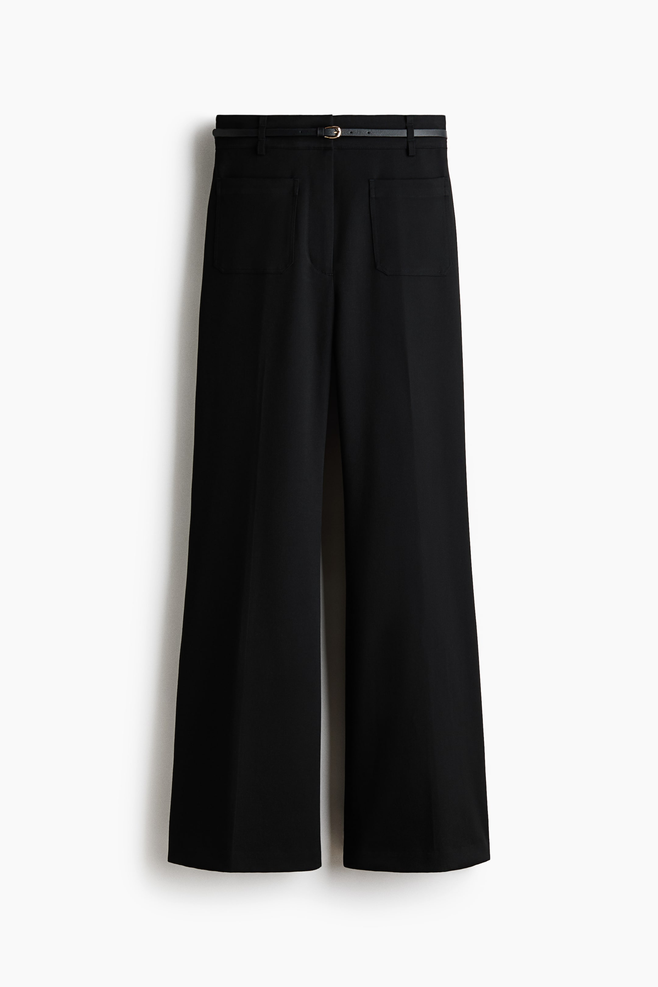 View larger image: Flared Belted Pants - Black - Ladies | H&M US 5
