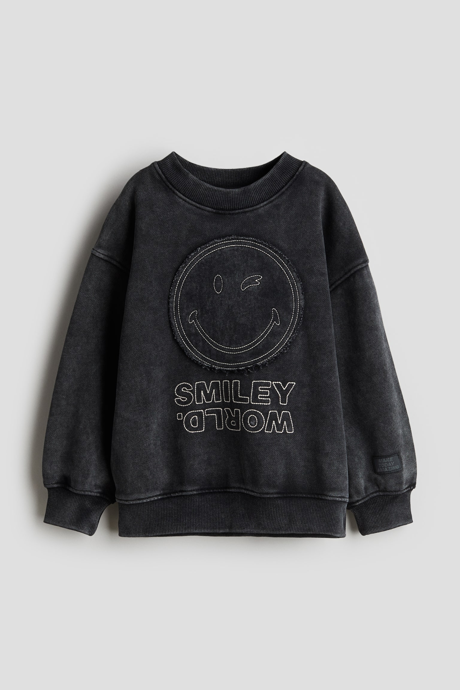 Motif-detail sweatshirt - Black/SmileyWorld®/Dark green/Pokémon - 1