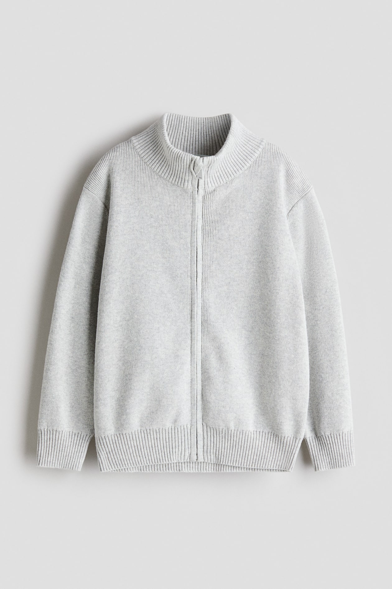 Light gray melange Cardigan with Zipper for kids H&M CA