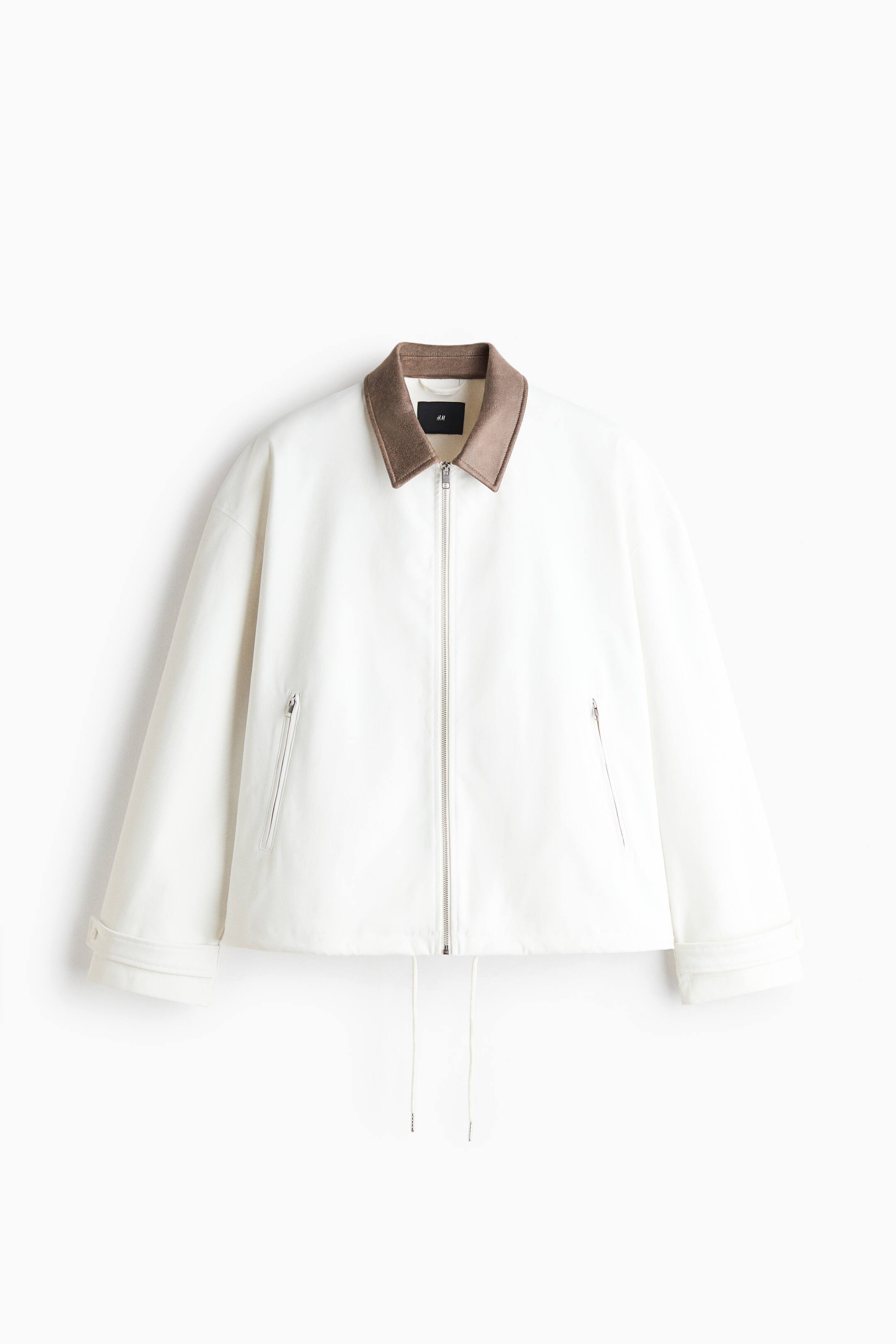 View larger image: Twill shirt jacket - White/Brown - Men | H&M 1