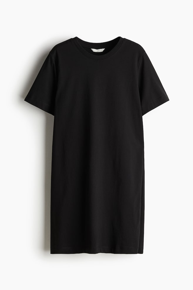 MAMA Robe T-shirt d'allaitement - Noir/Crème/rayé - 1