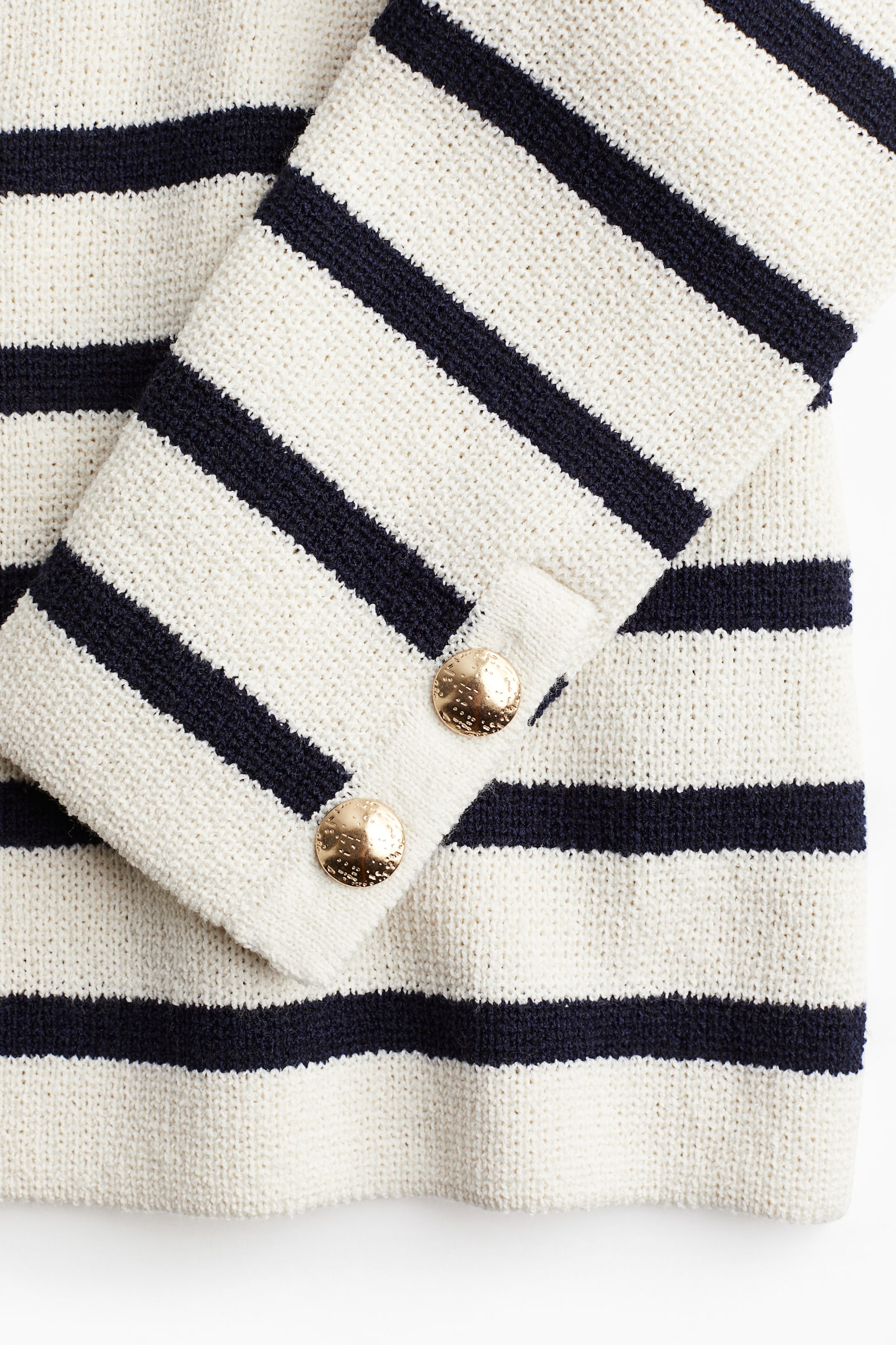 Knitted cardigan - Natural white/Striped/Black/Striped/Cream/Blue striped/White/Beige striped - 6