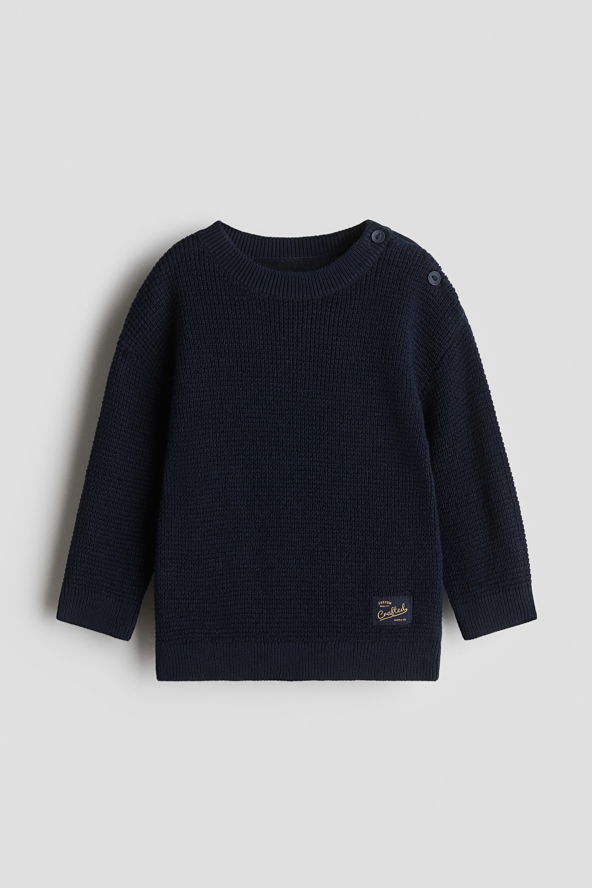 Baby - Pullover aus Baumwollstrick Marineblau - Size: 86 (12-18M)  - H&M