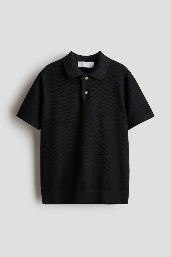 Детские рубашки H&M Waffle-Knit Polo Shirt