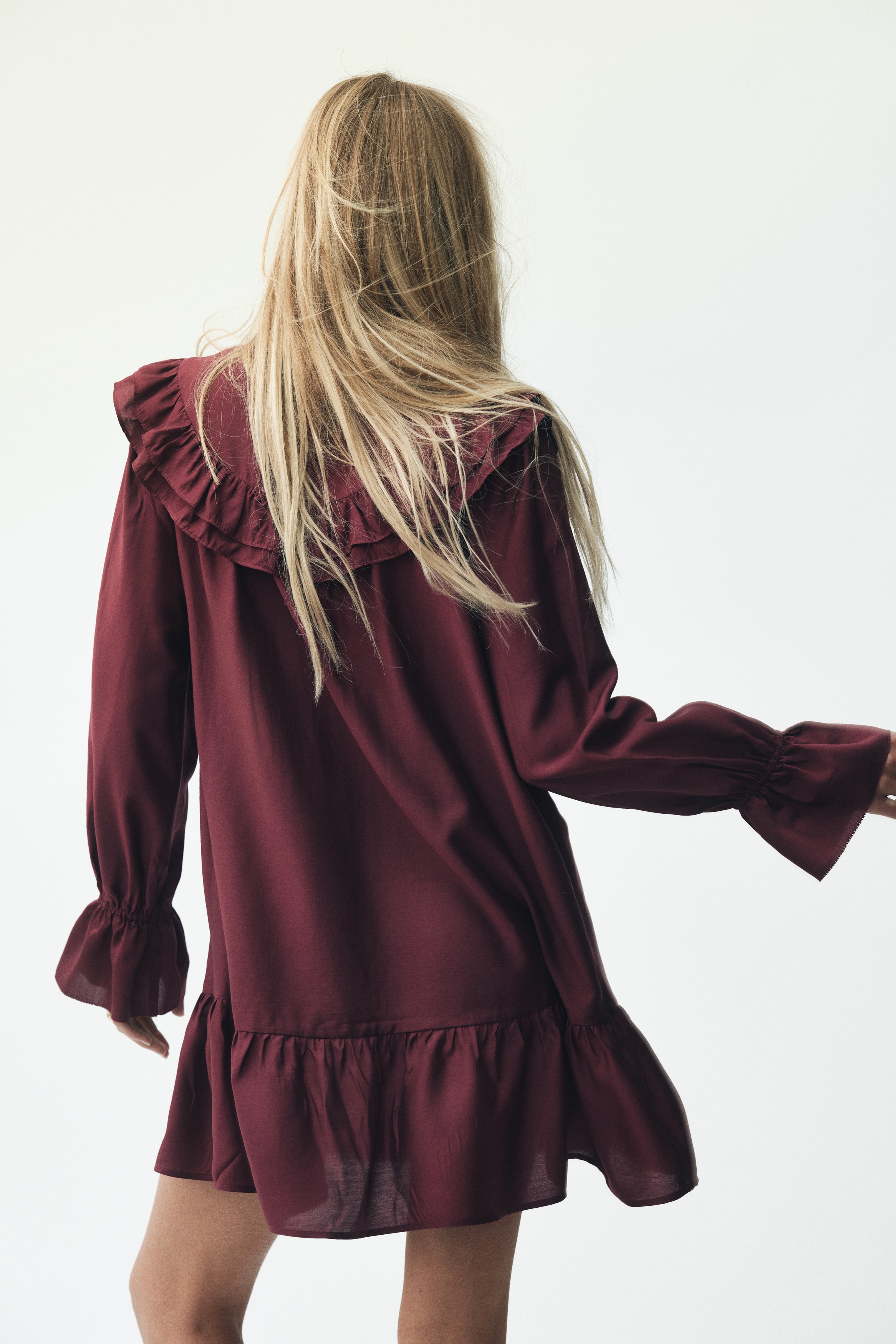 Frill-trimmed dress