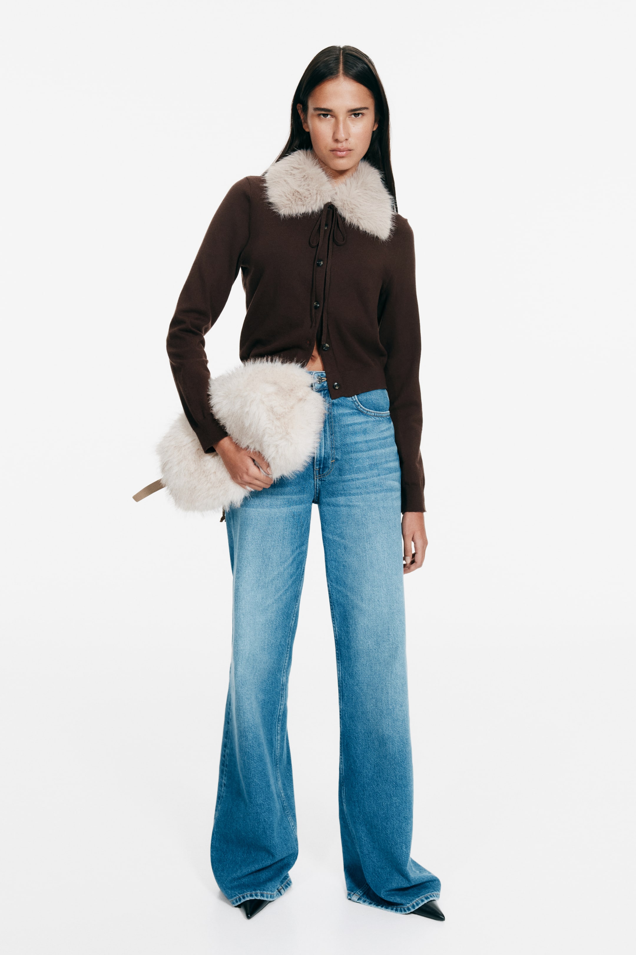 View larger image: Collared cardigan - Dark brown - Ladies | H&M IE 2