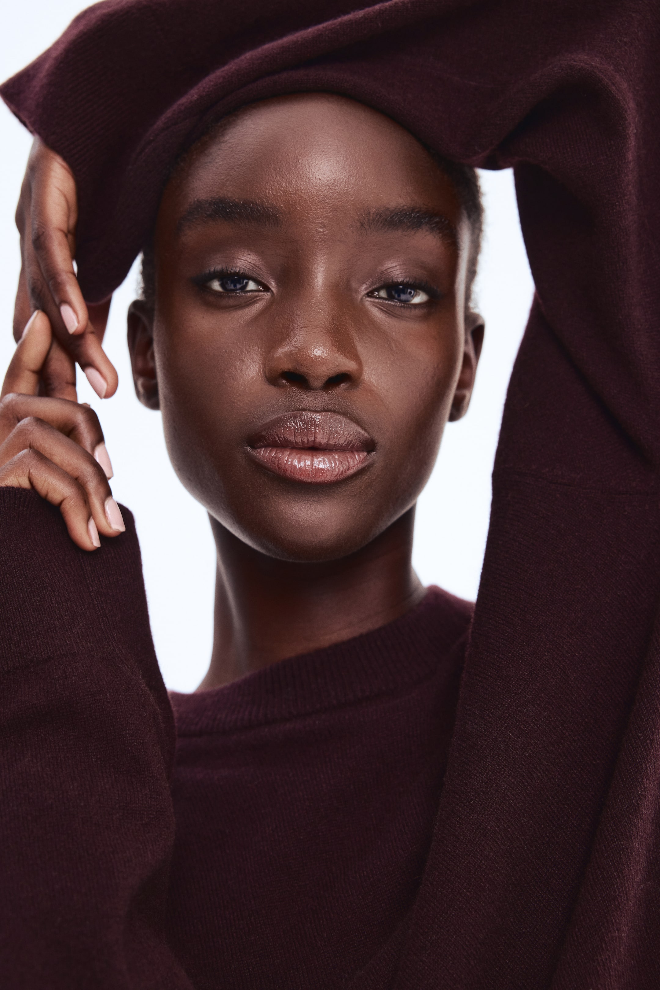 Grotere afbeelding bekijken: Oversized kasjmier trui - Dark burgundy - DAMES | H&M NL 1