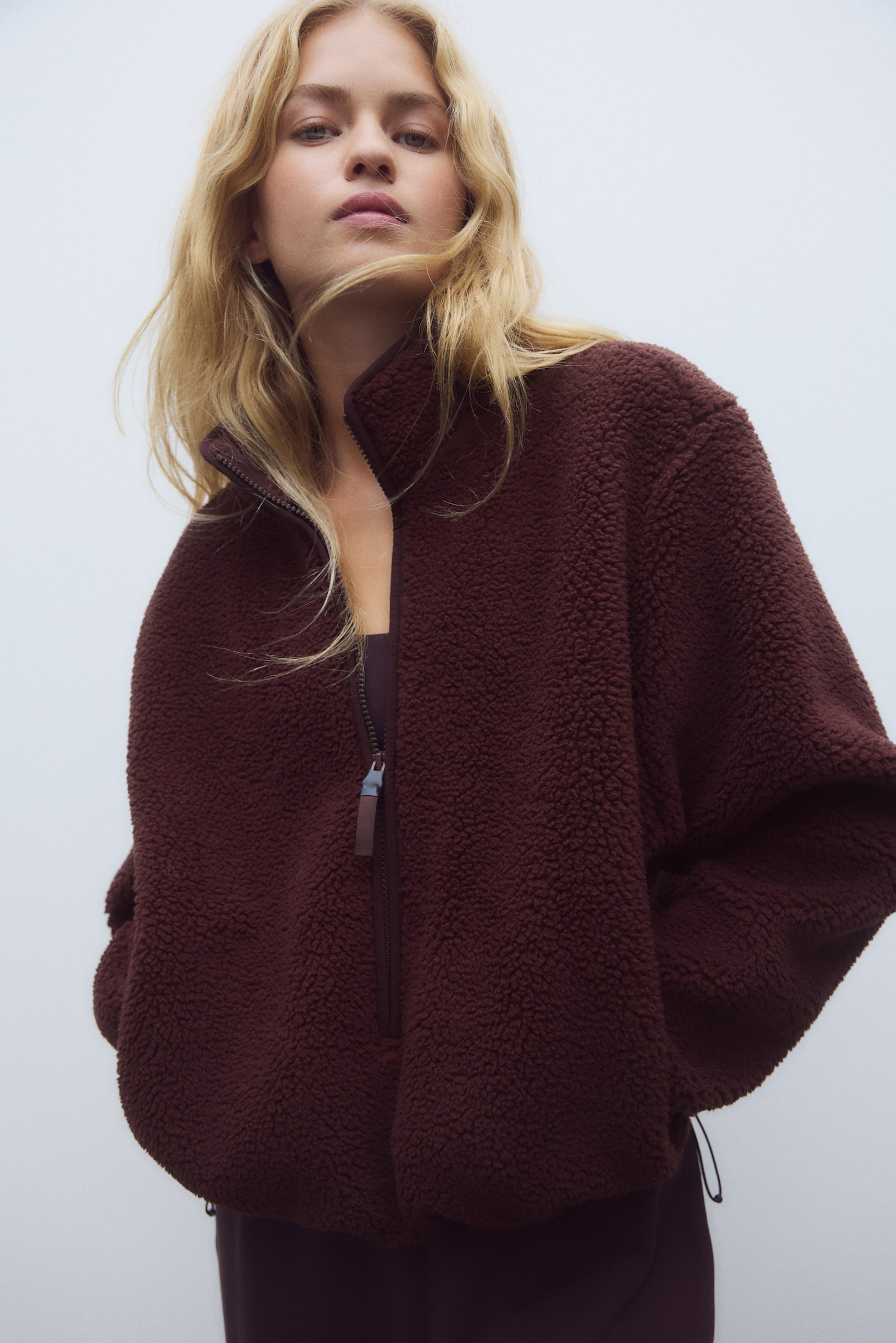 테디 스포츠 탑 - 초콜릿 플럼/베이지 - 5