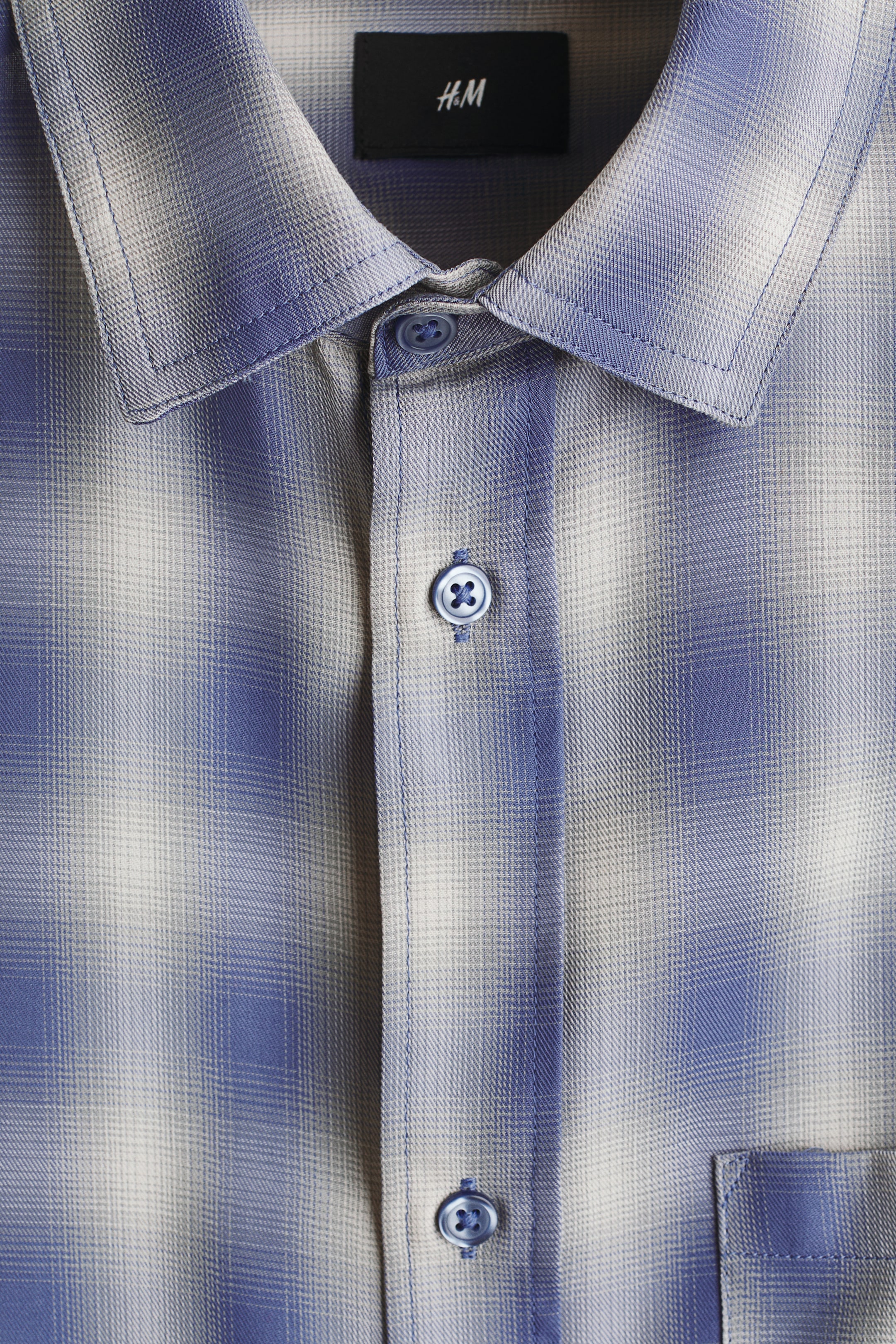 View larger image: Relaxed-Fit Shirt - Light blue/Checked - Men | H&M CA 7