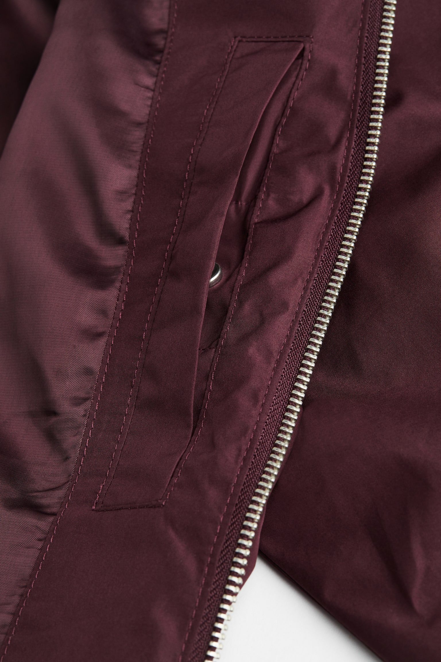 Bomber Jacket - Burgundy/Black/Light blue - 2