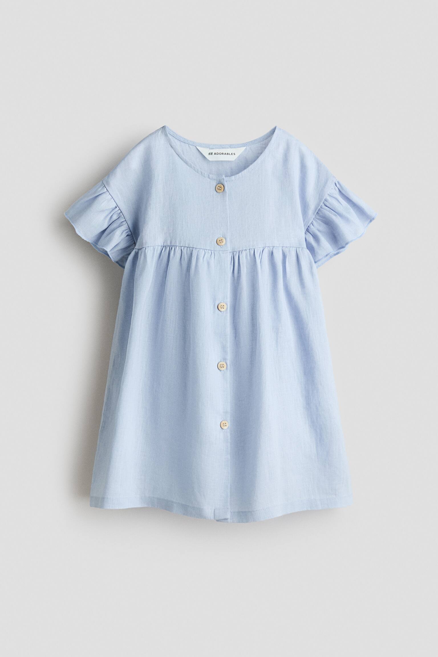 Linen dress - Light blue - 1