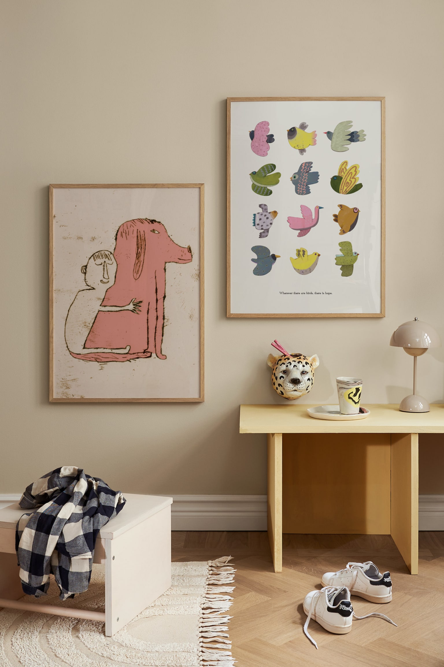 Birds Hope Poster - Beige - 2