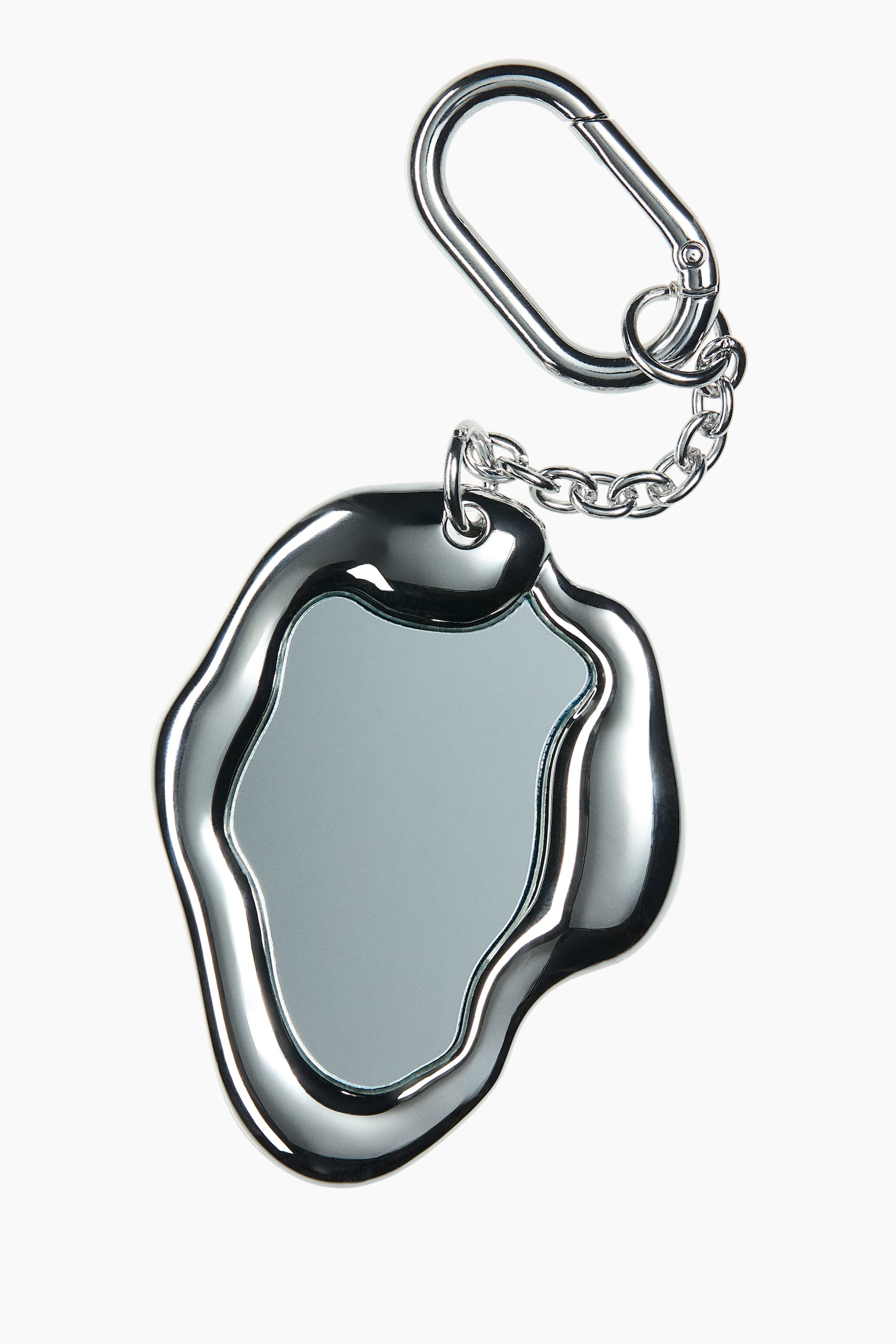 Διακοσμητικό τσάντας με καθρεφτάκι - Ασημί - 2