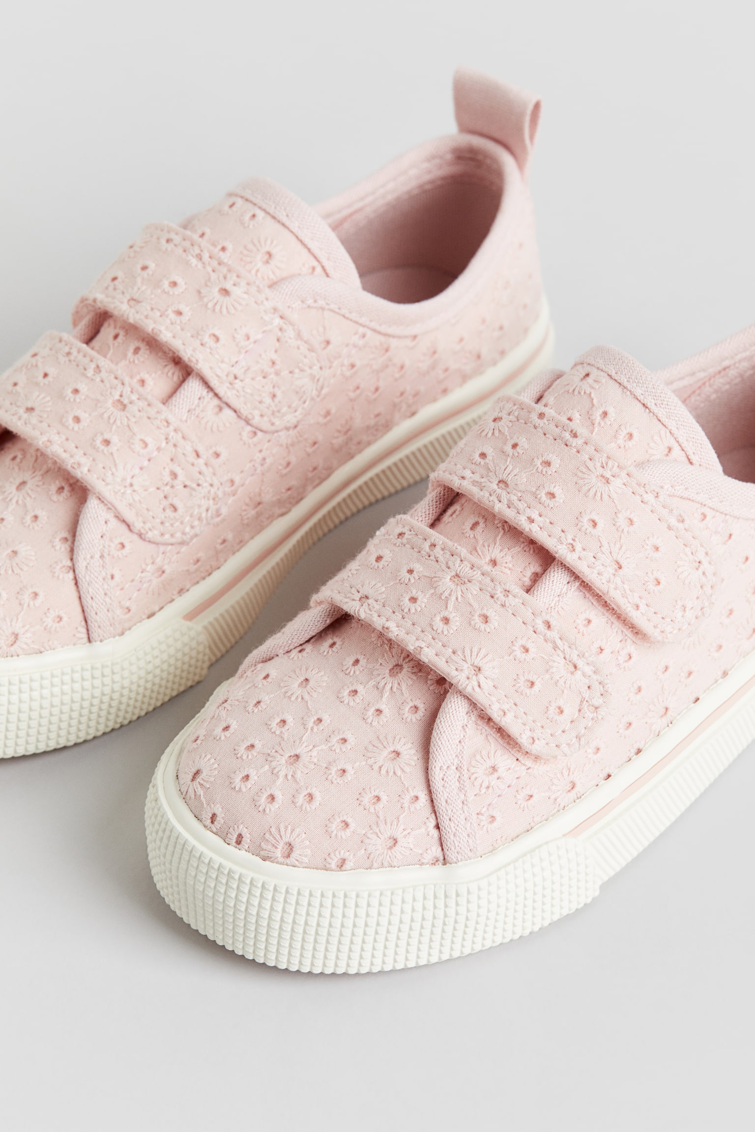 Hook & Loop Sneakers - Light pink/Beige/Denim blue - 4