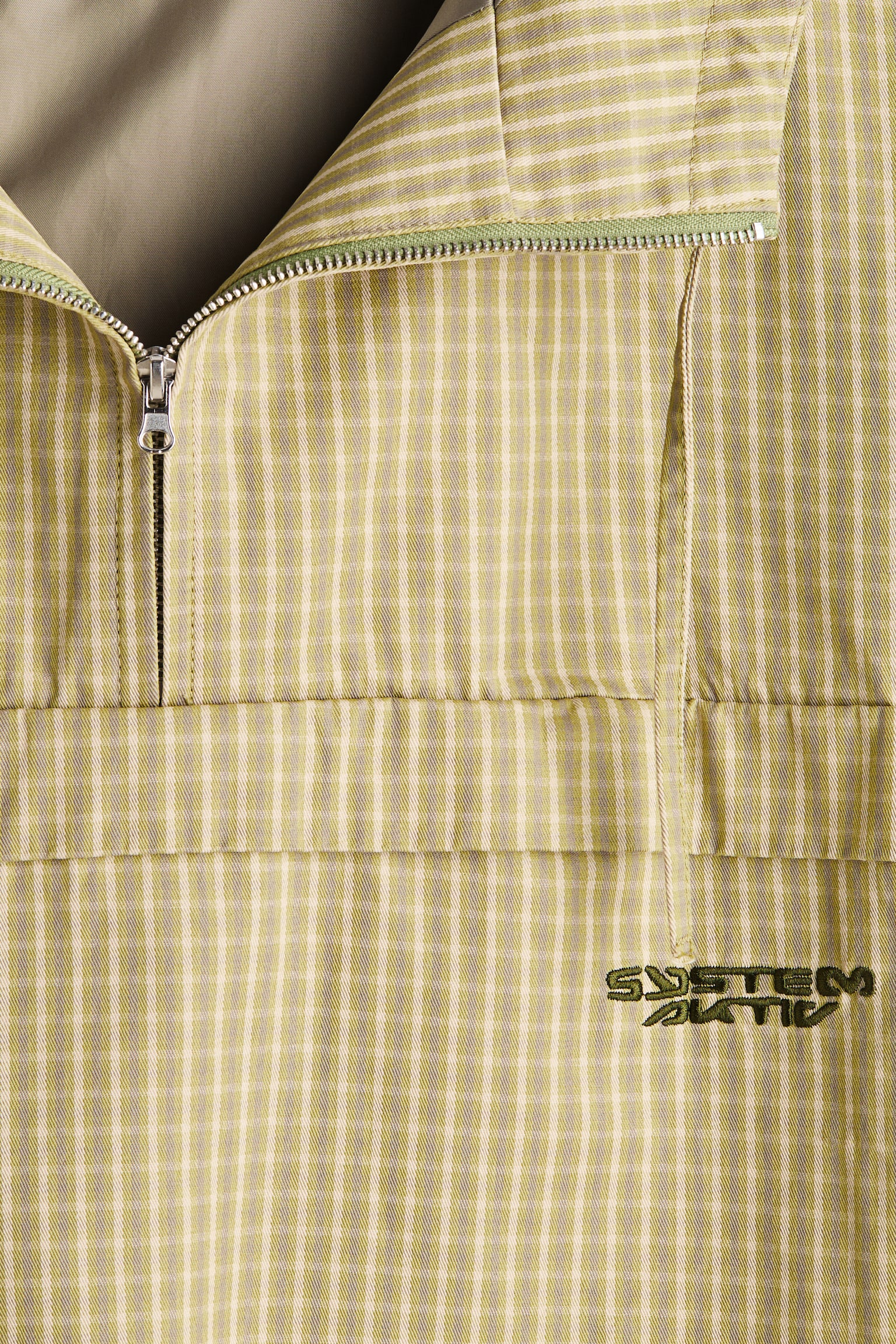 Popover jacket - Khaki green/Checked/Black - 6