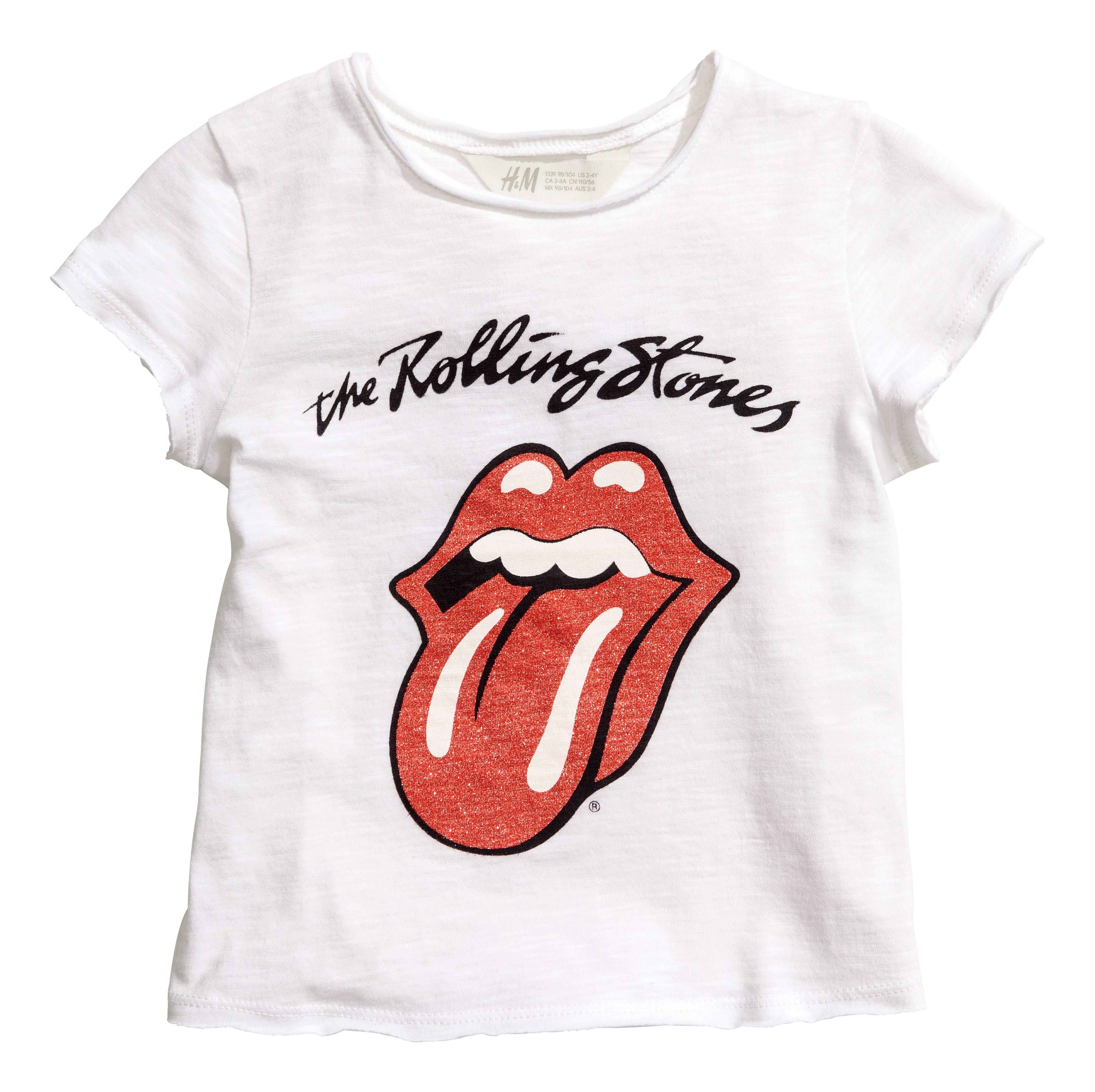 T shirt with Printed Design White Rolling Stones Kids H M US