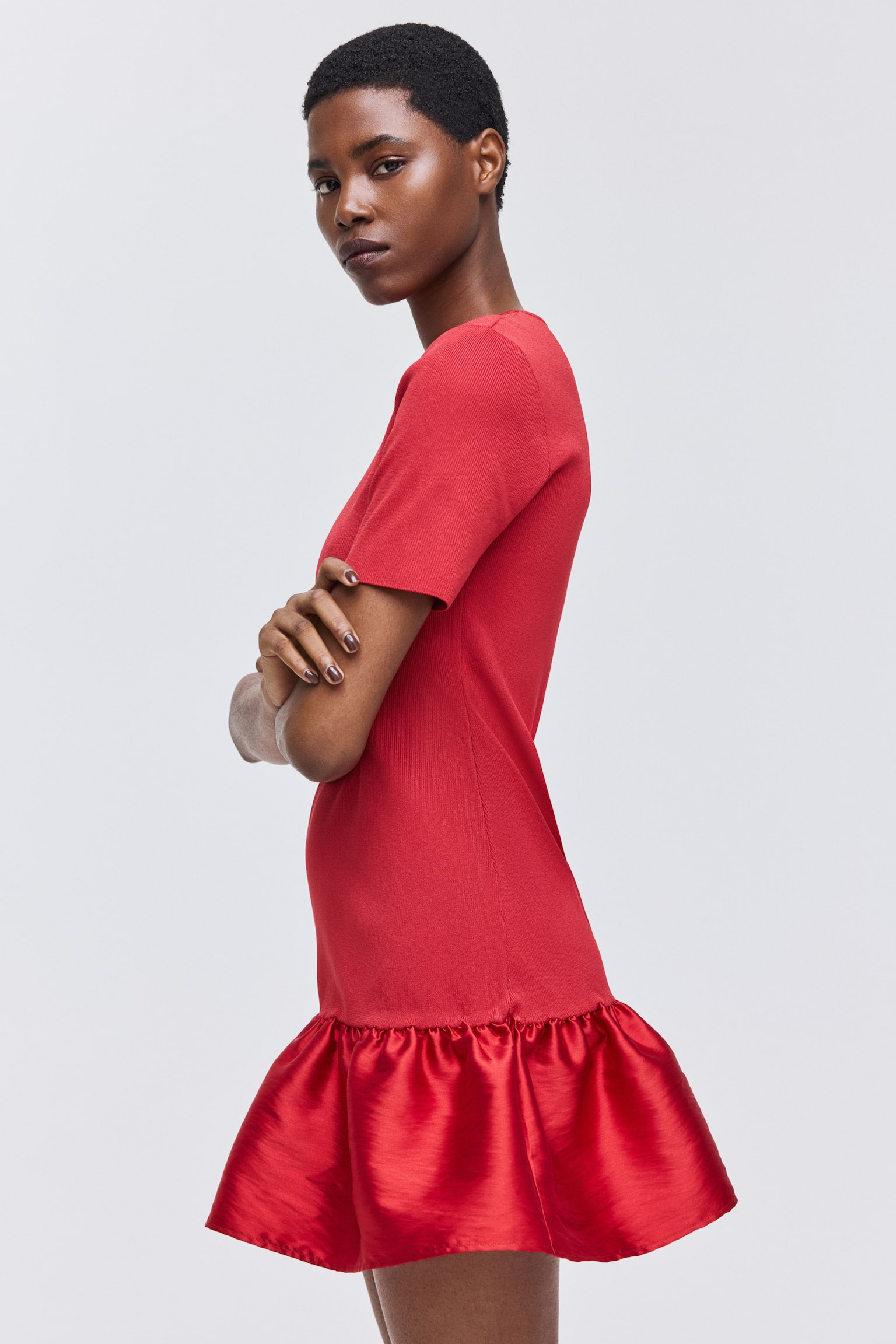 Vestido tejido - Rojo/Negro - 4