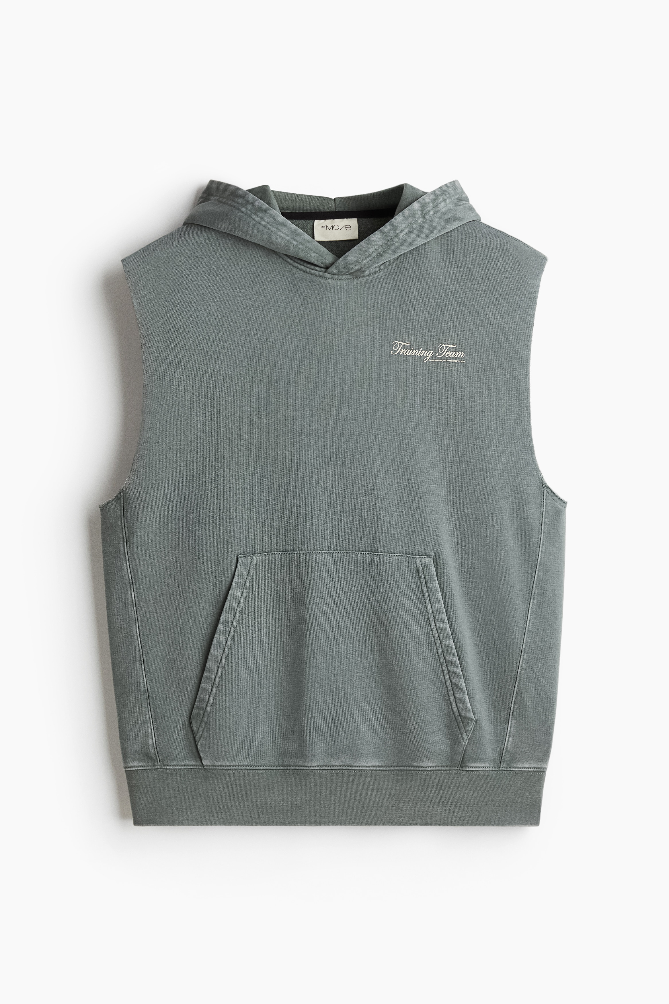 Loose Fit Sleeveless sports hoodie - Dusty green/Training Team
