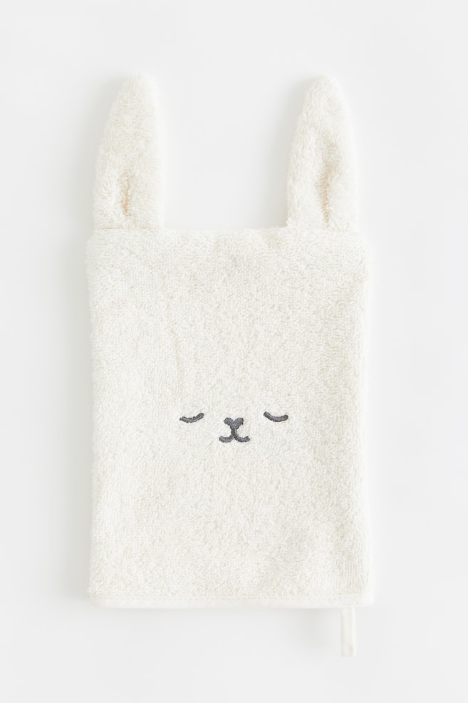 Animal-shaped wash mitt - White/Light pink/Bunny/Light beige/Bear/Dark grey/Bear - 1