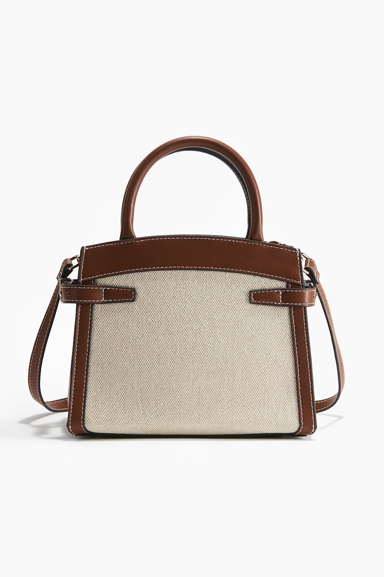 Canvas crossbody bag Cream/Brown Ladies H&M IN
