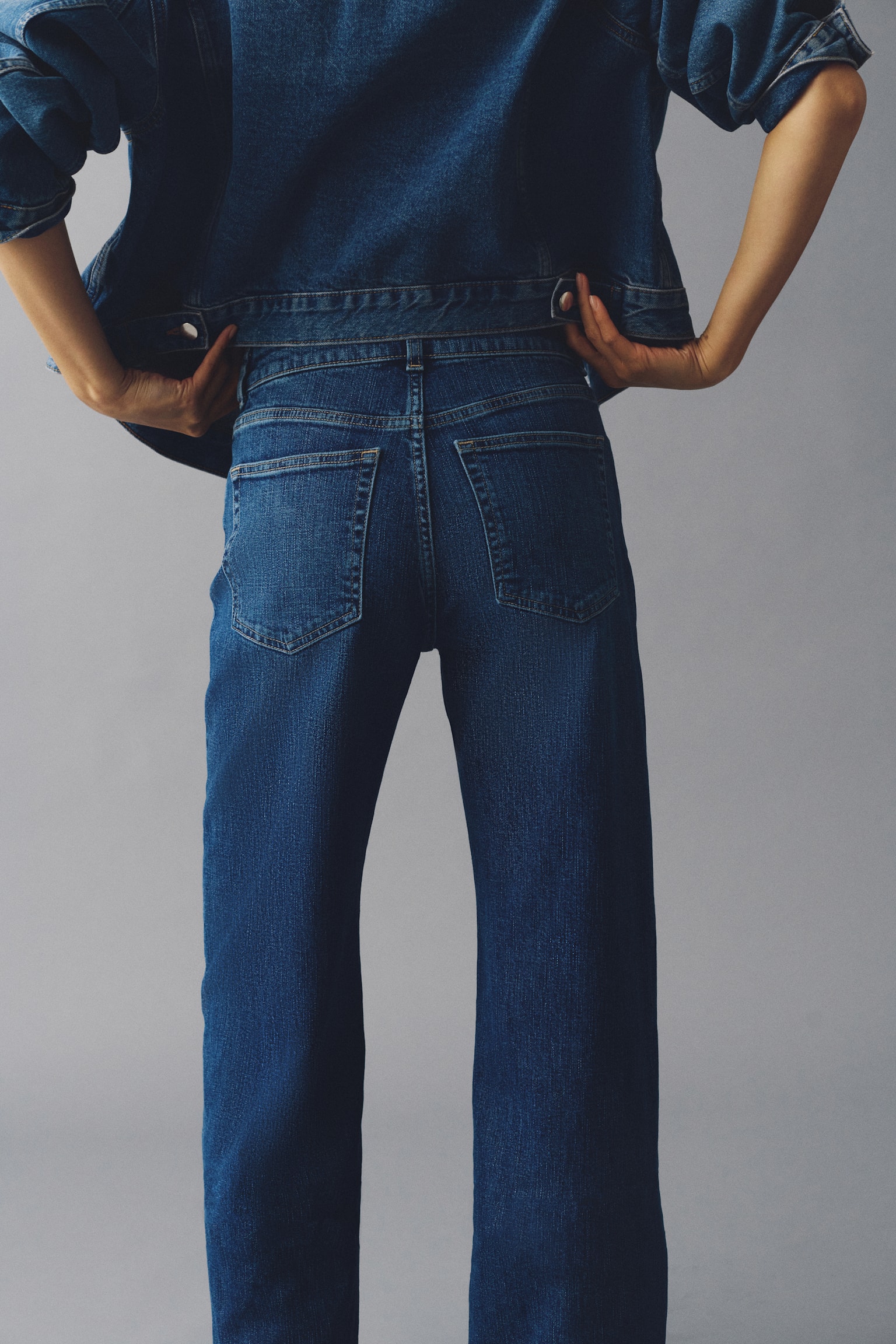 하이웨이스트 와이드 진 - 데님 블루/다크 데님 블루/화이트/화이트/라이트 데님 블루/다크 데님 그레이/라이트 데님 블루/다크 데님 블루/데님 블루/다크 데님 블루/네이비 데님 블루 - 4