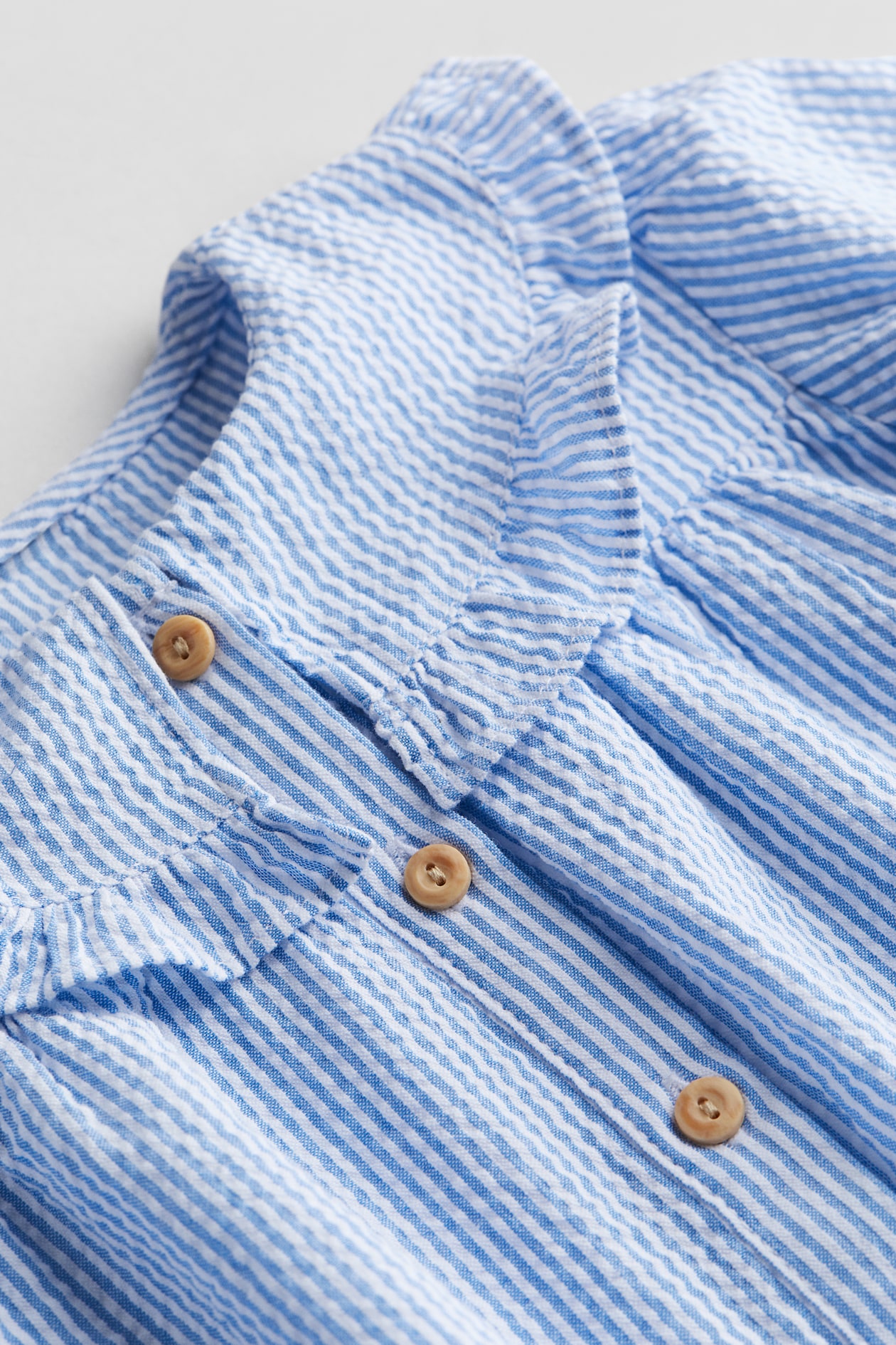 Robes et chemises d'été en coton bleu à col enfant