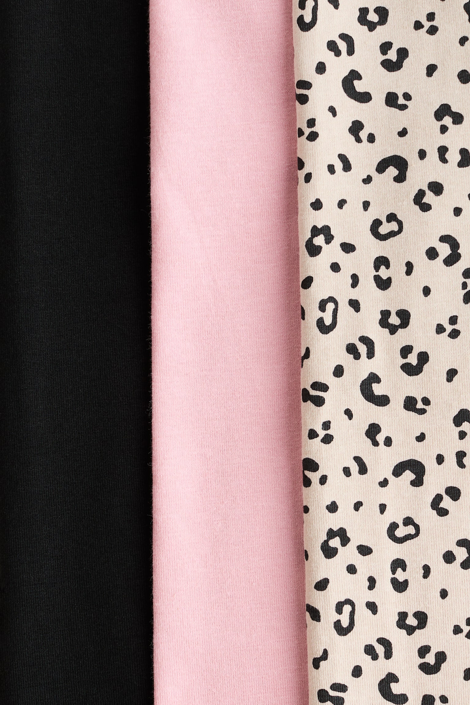 3-pack cotton jersey leggings - Light beige/Leopard print/Light green/Purple/Pink/Black/Pink/Hearts - 2