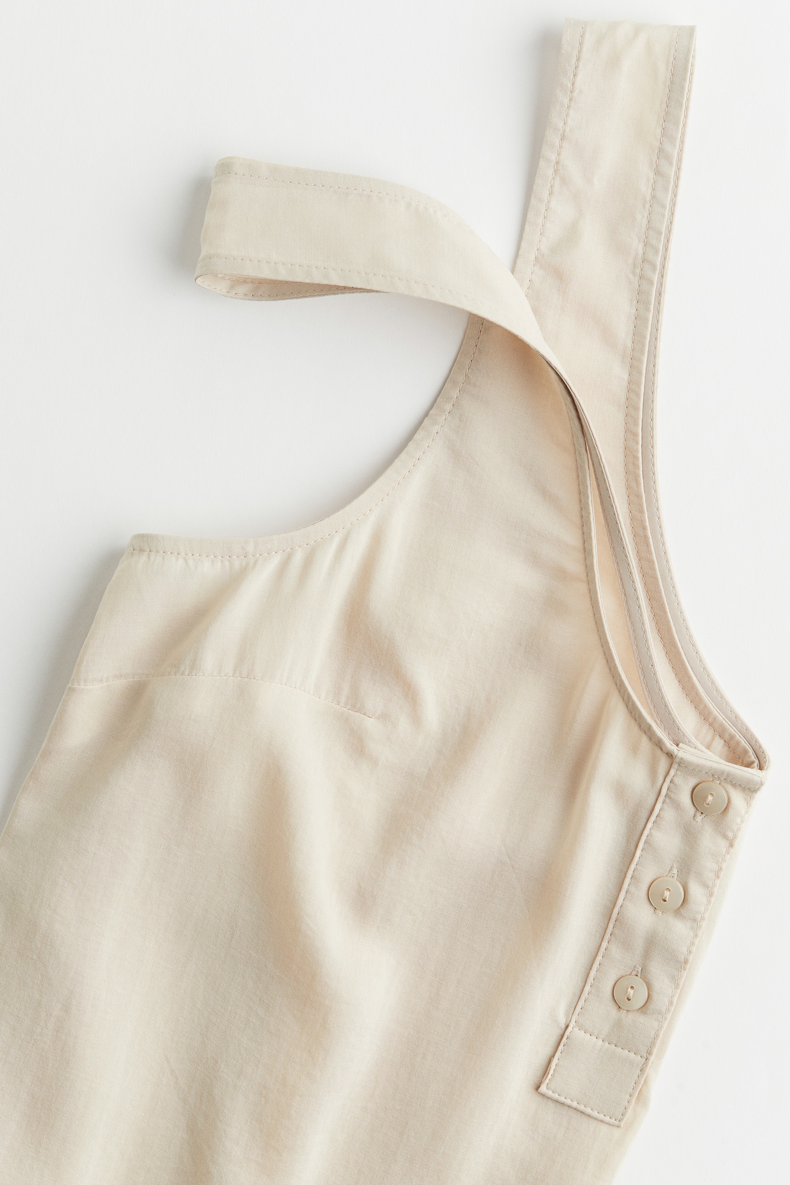 Button Front Tank - Light beige/Dark grey/White - 6