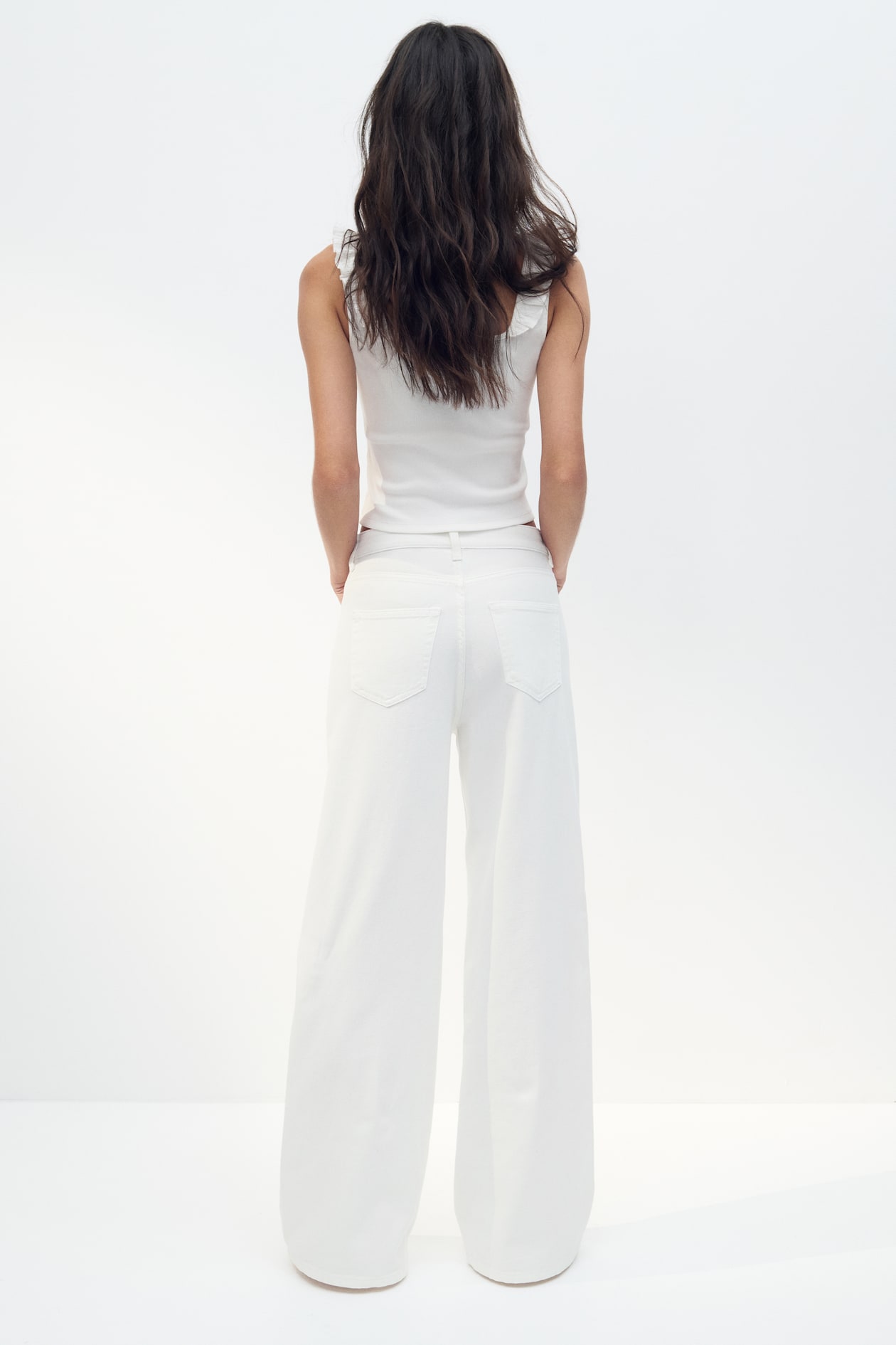 Pants with Eyelet Embroidery - image 4
