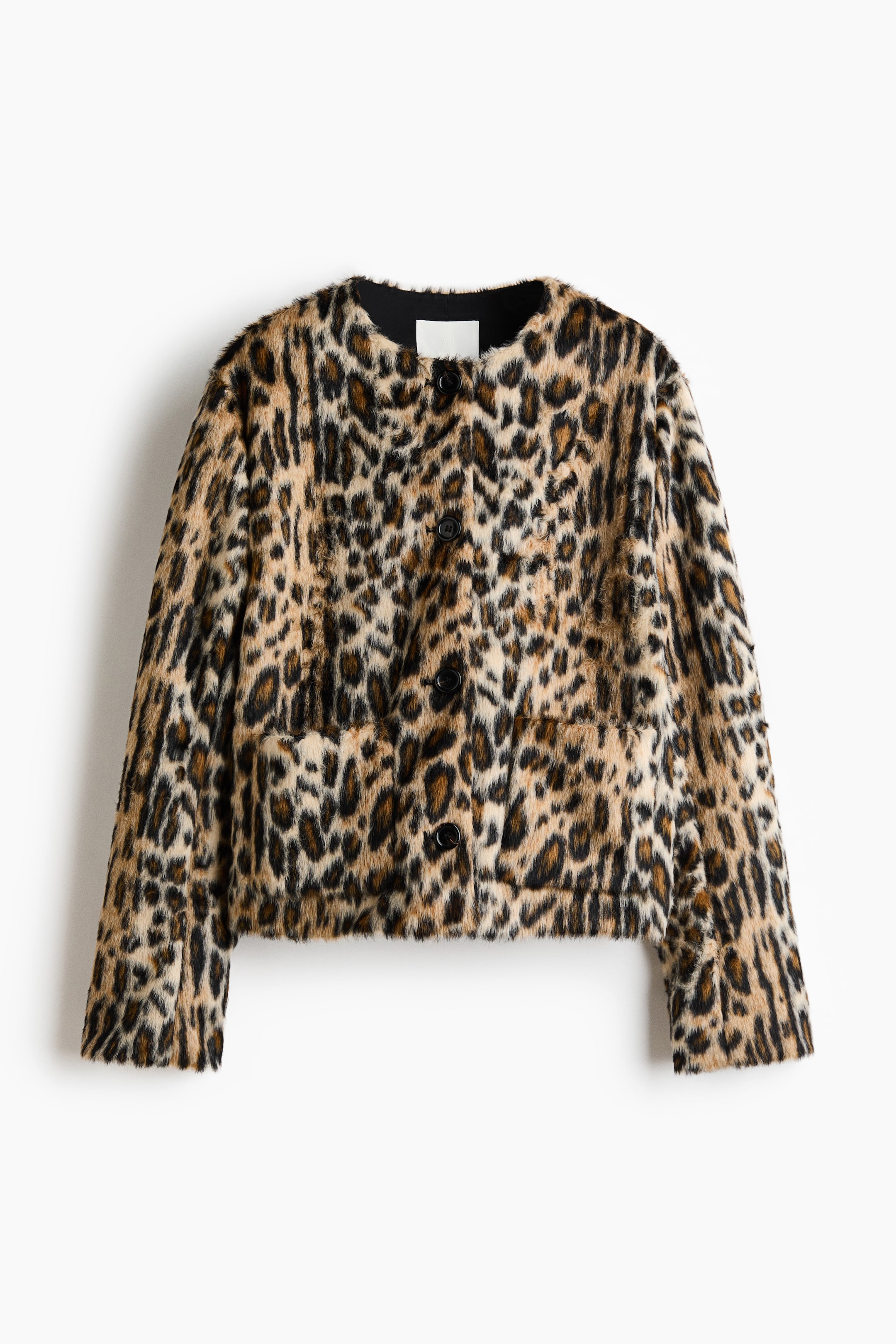 View larger image: Collarless Jacket - Beige/leopard print - Ladies | H&M CA 5